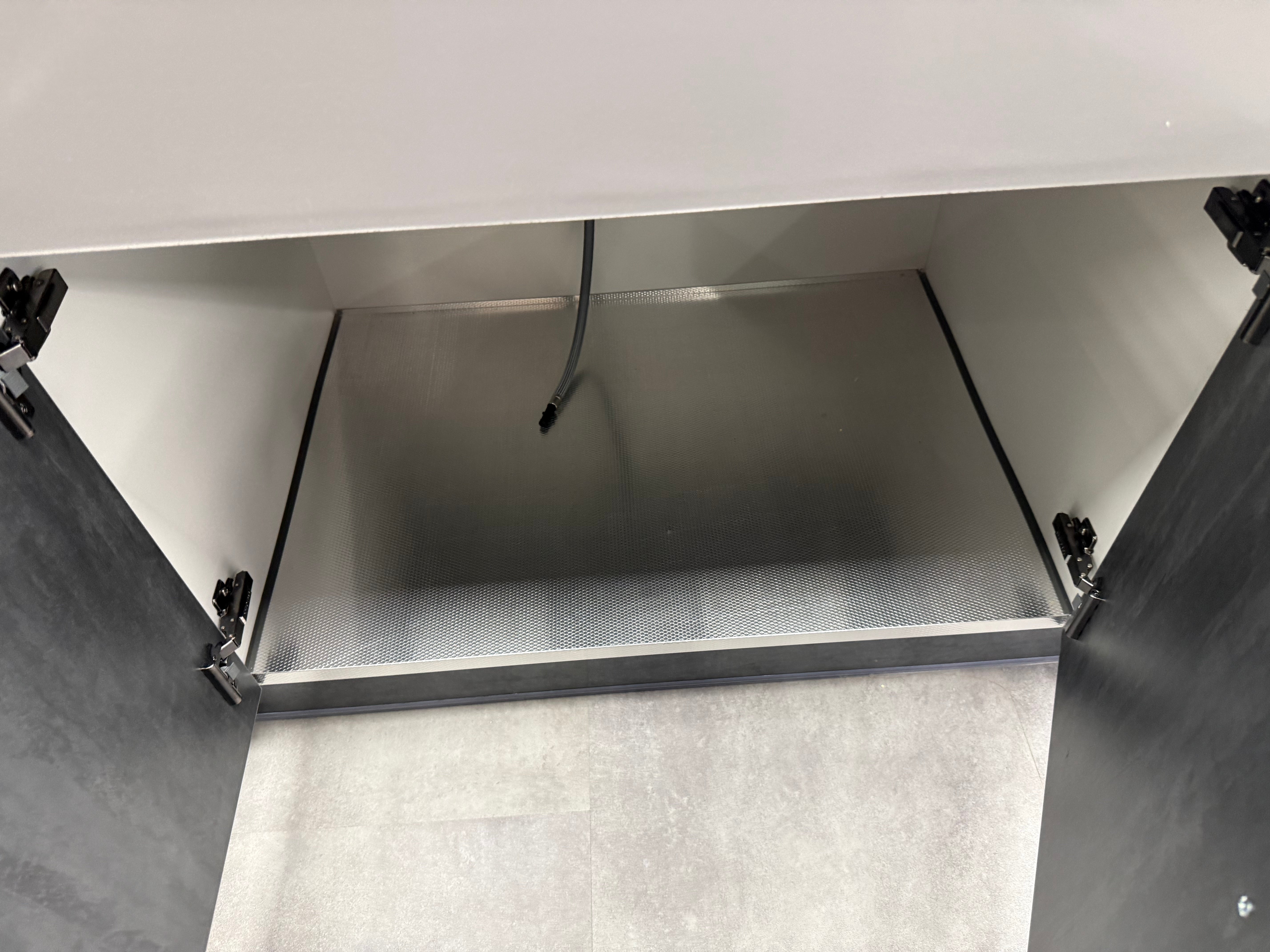 Wren Elements Contour Juratek Metallic Slate Gloss and Pencil Gray Matte Kitchen