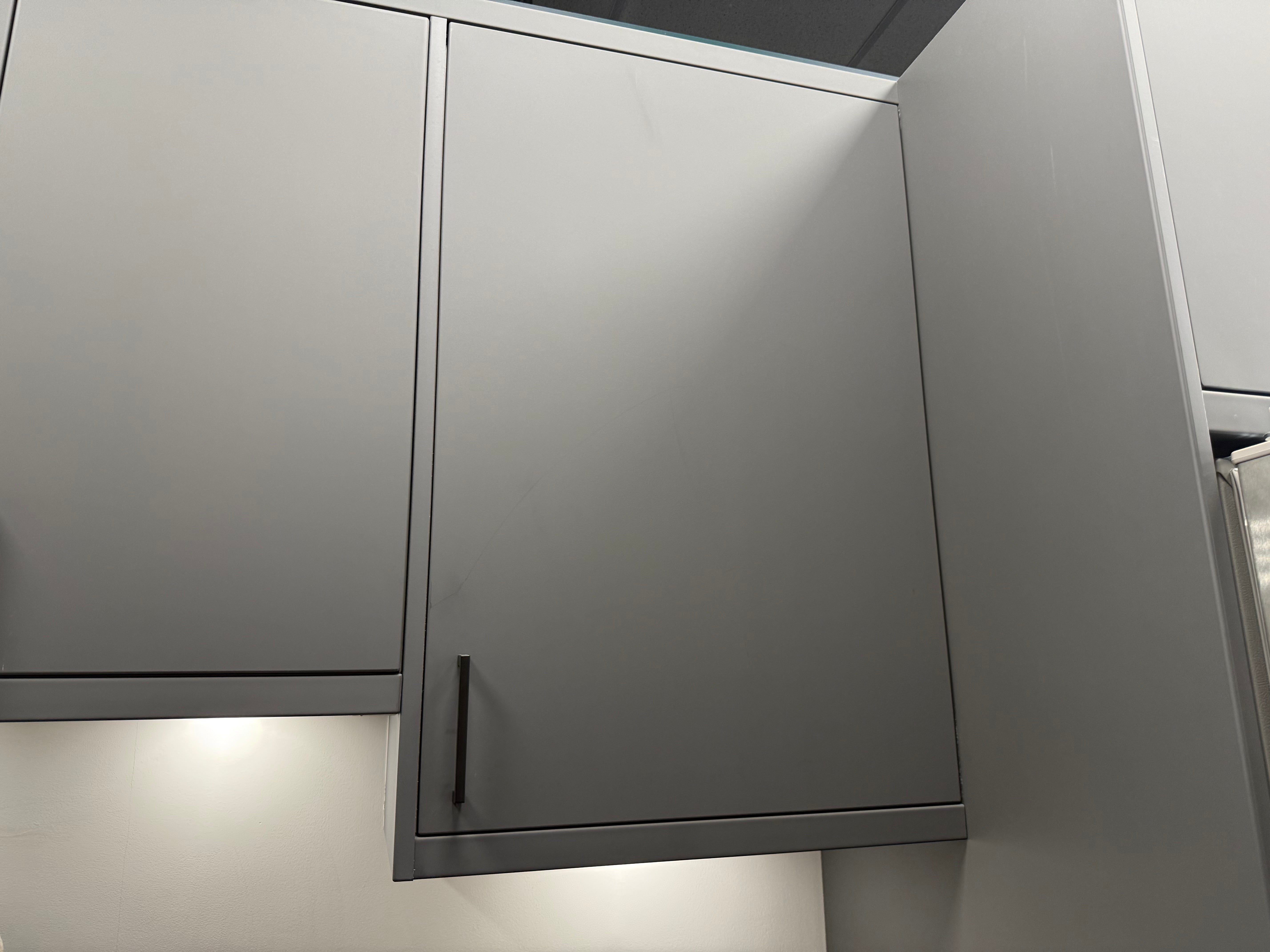 Wren Elements Contour Juratek Metallic Slate Gloss and Pencil Gray Matte Kitchen