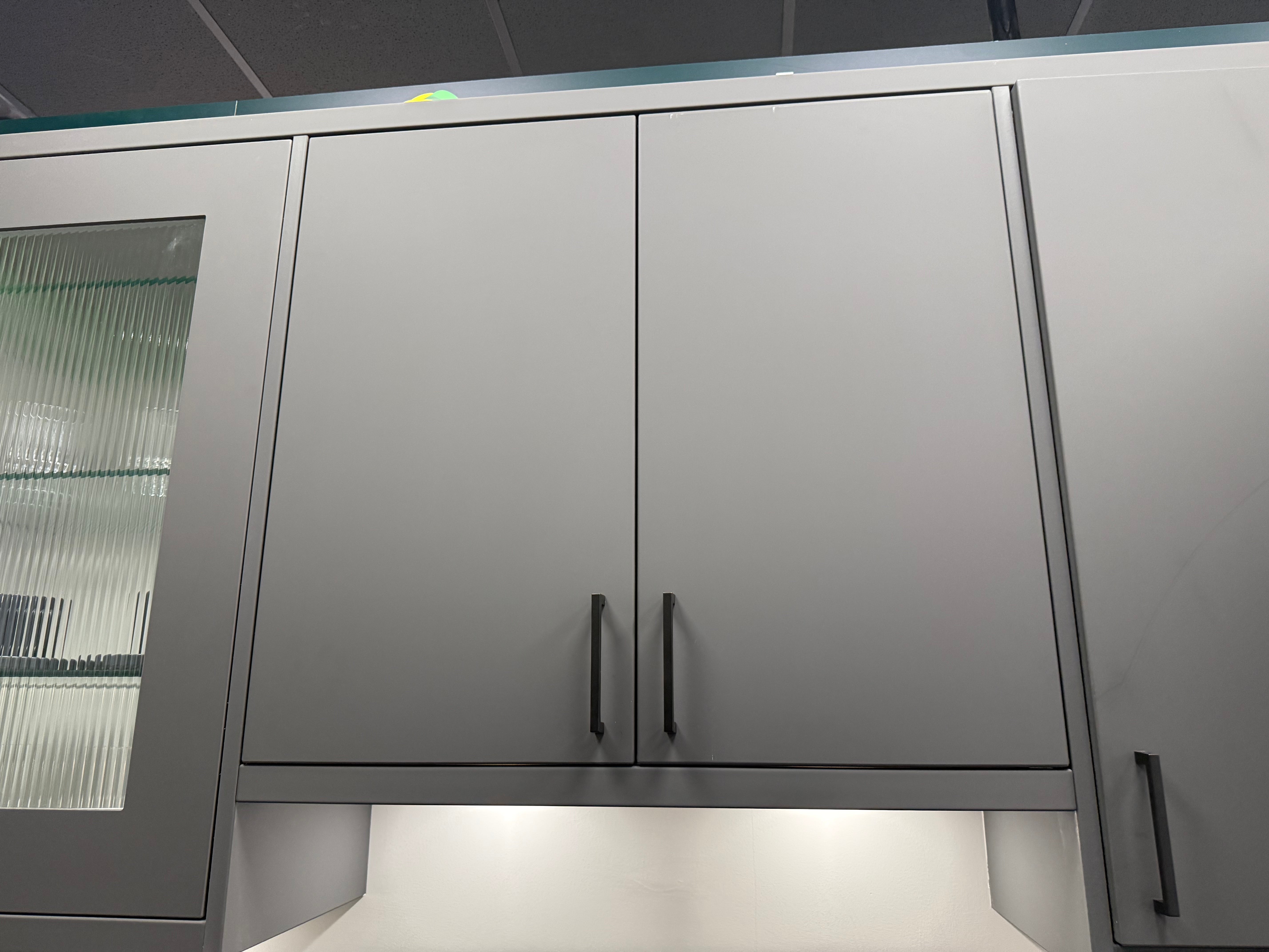 Wren Elements Contour Juratek Metallic Slate Gloss and Pencil Gray Matte Kitchen