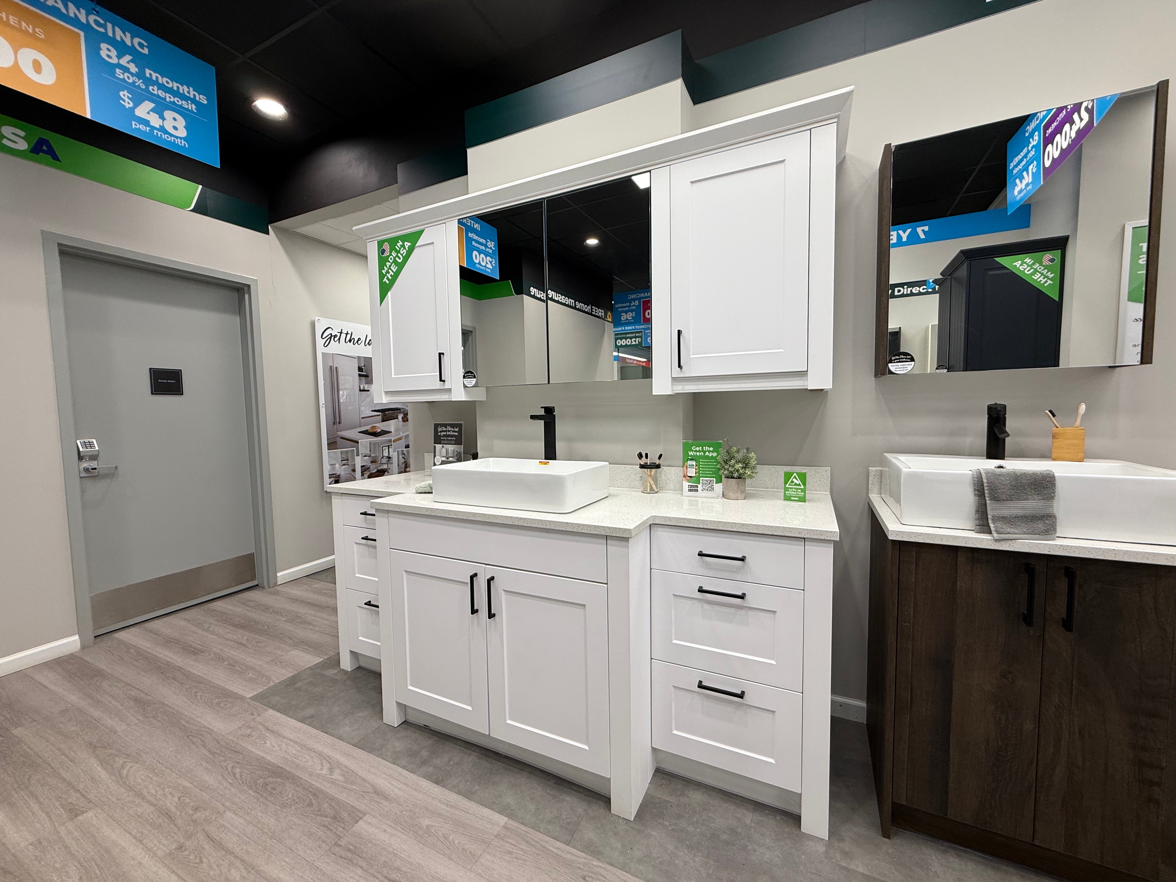 Wren White Matte Shaker Built-In Single Vanity