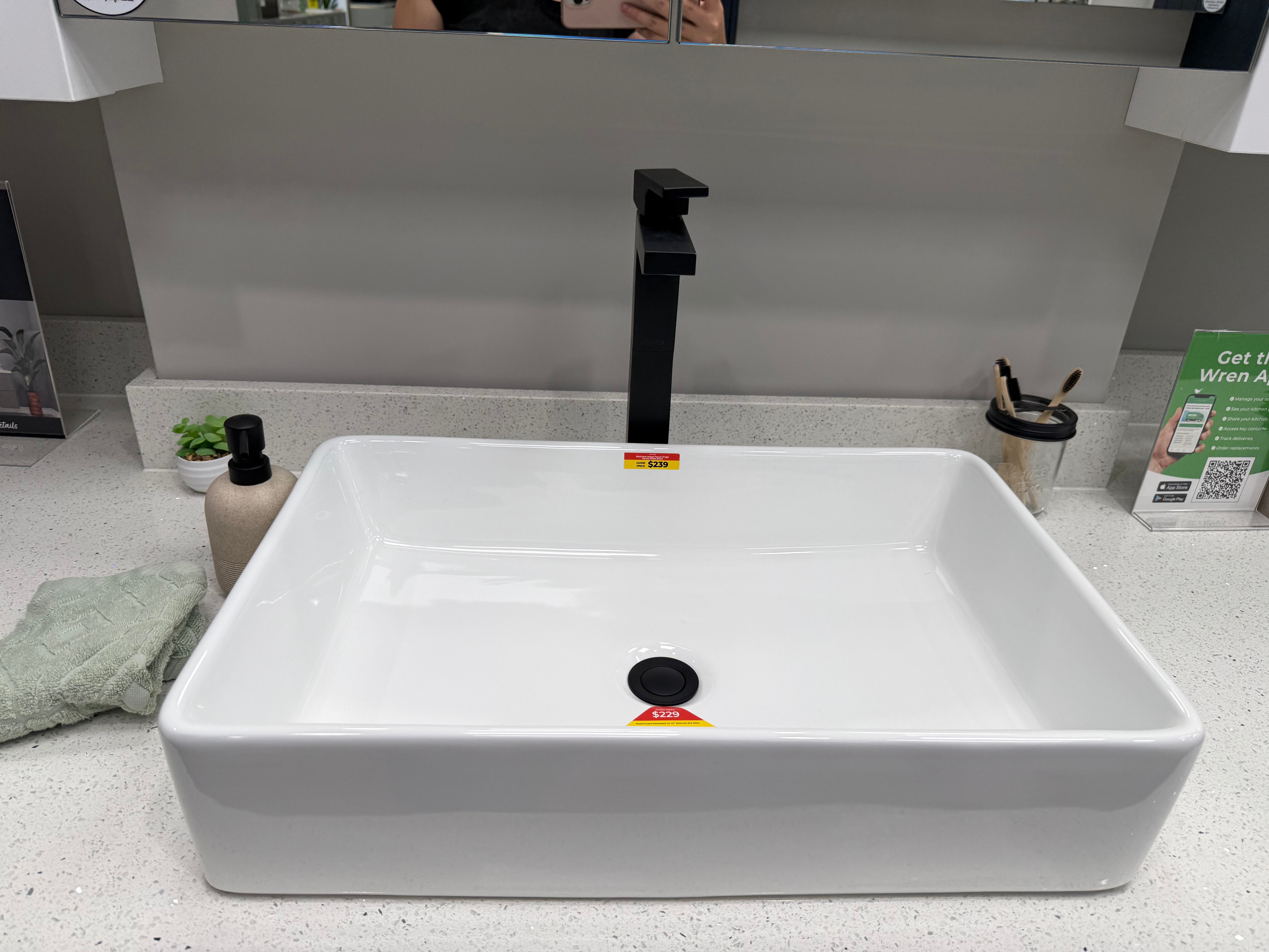 Wren White Matte Shaker Built-In Single Vanity
