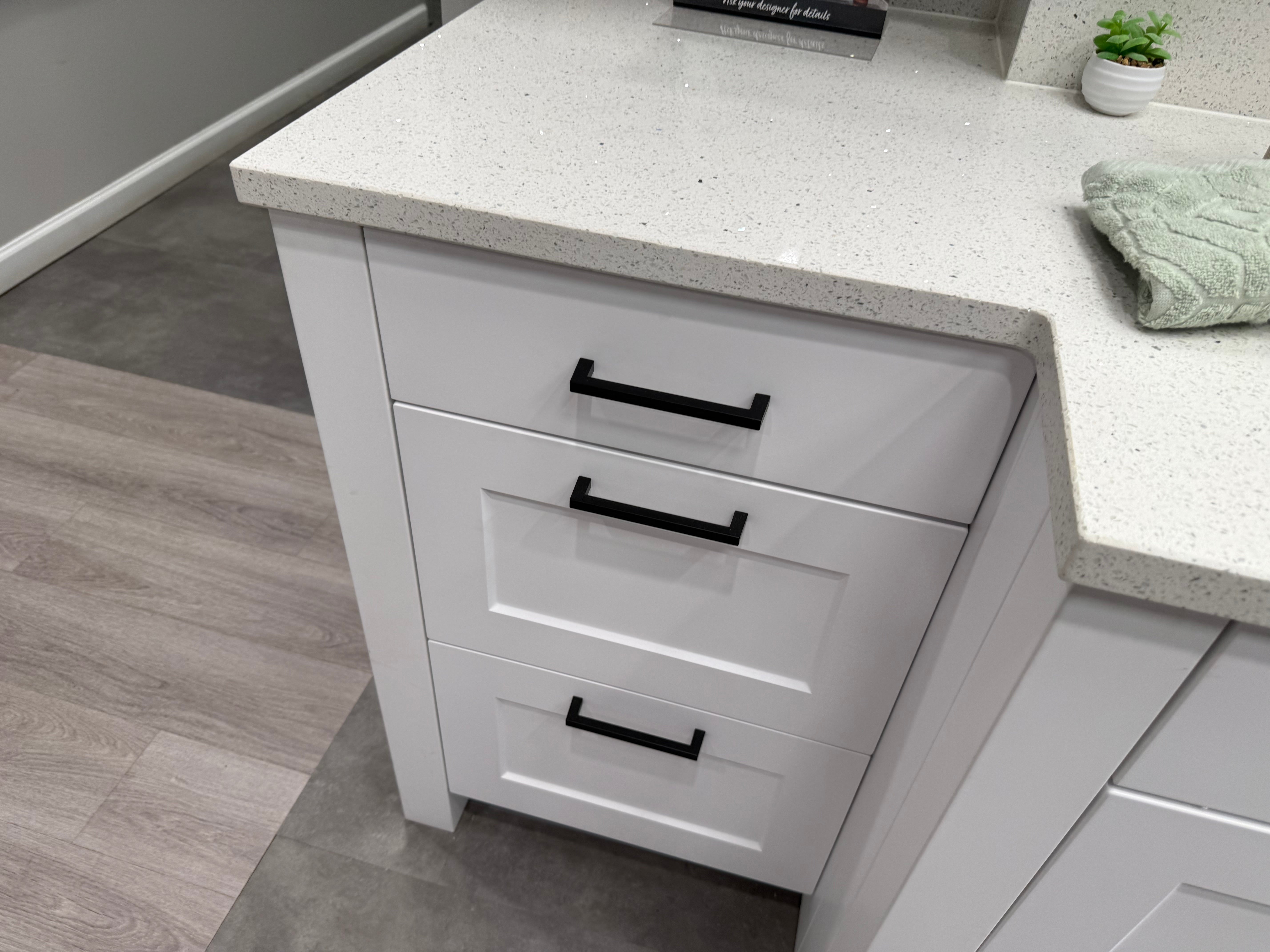 Wren White Matte Shaker Built-In Single Vanity