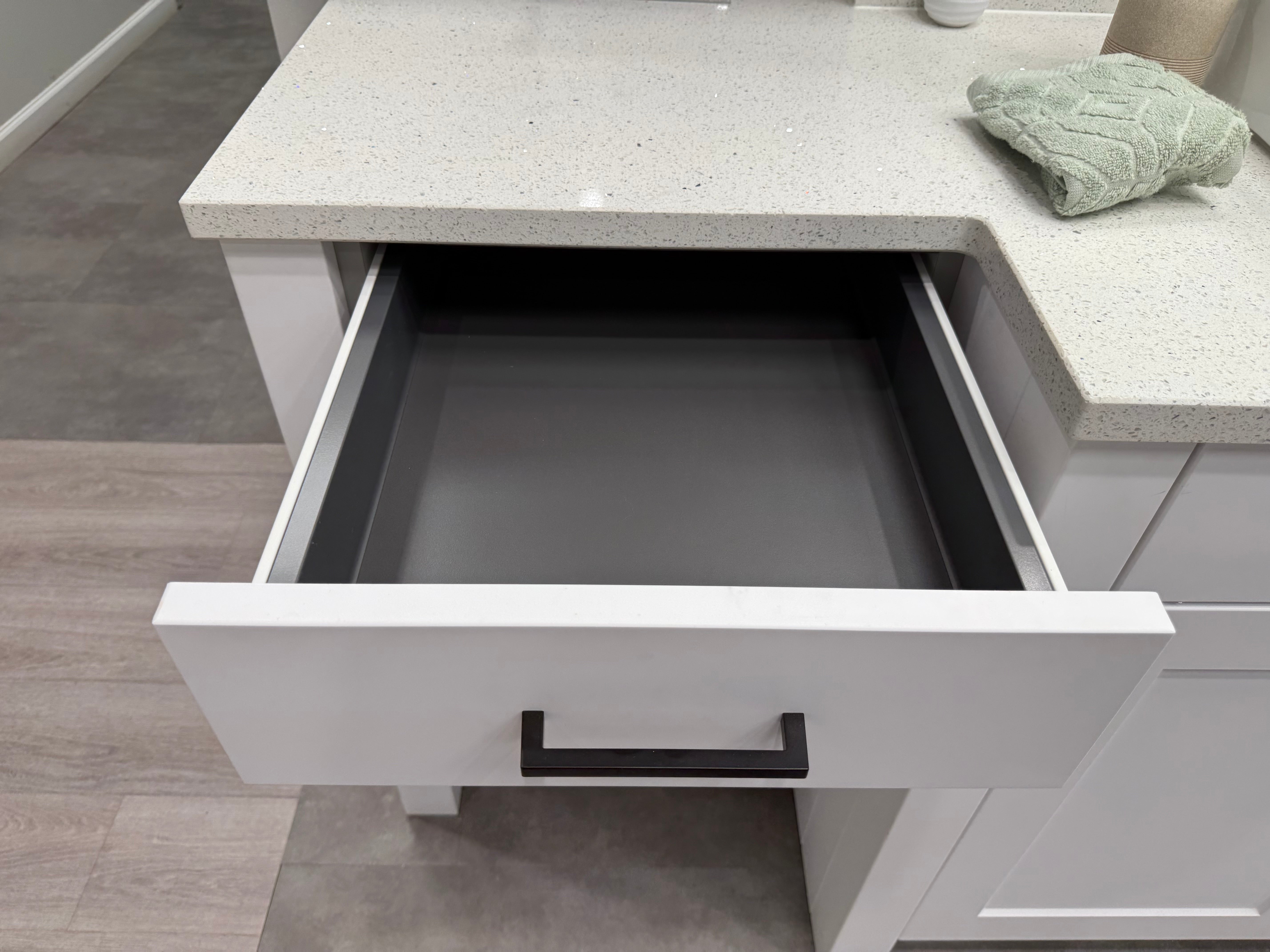 Wren White Matte Shaker Built-In Single Vanity