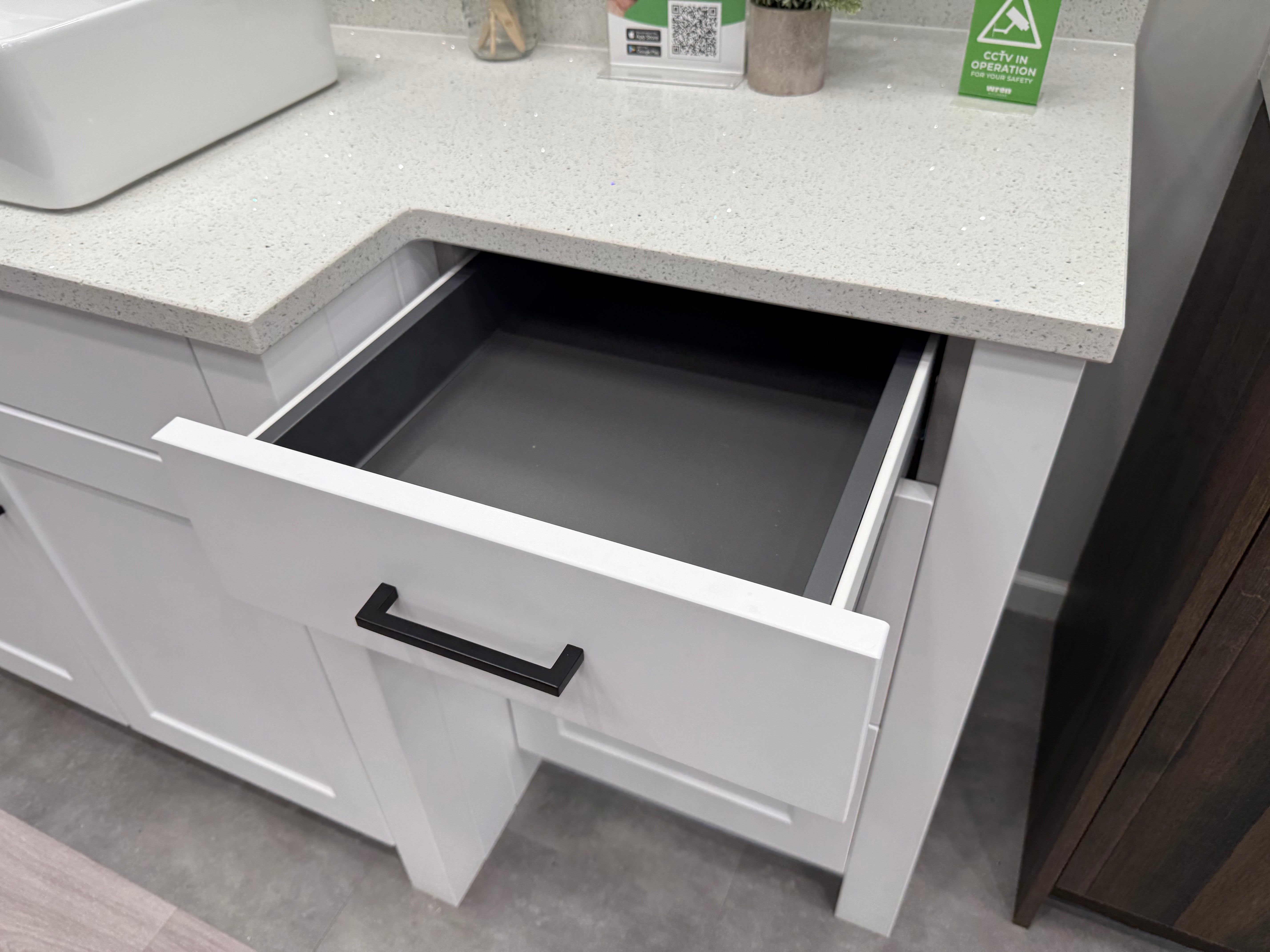 Wren White Matte Shaker Built-In Single Vanity