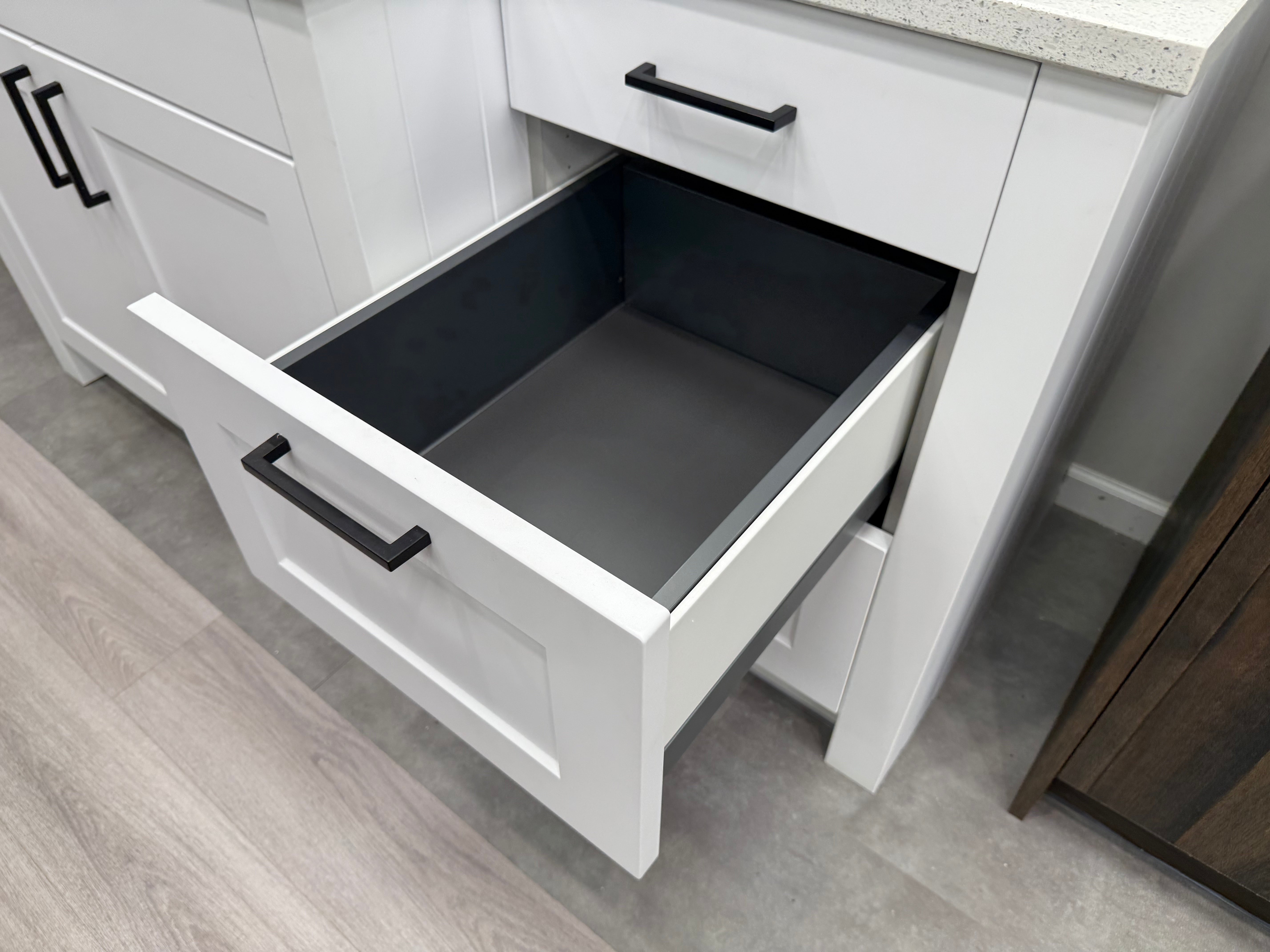 Wren White Matte Shaker Built-In Single Vanity
