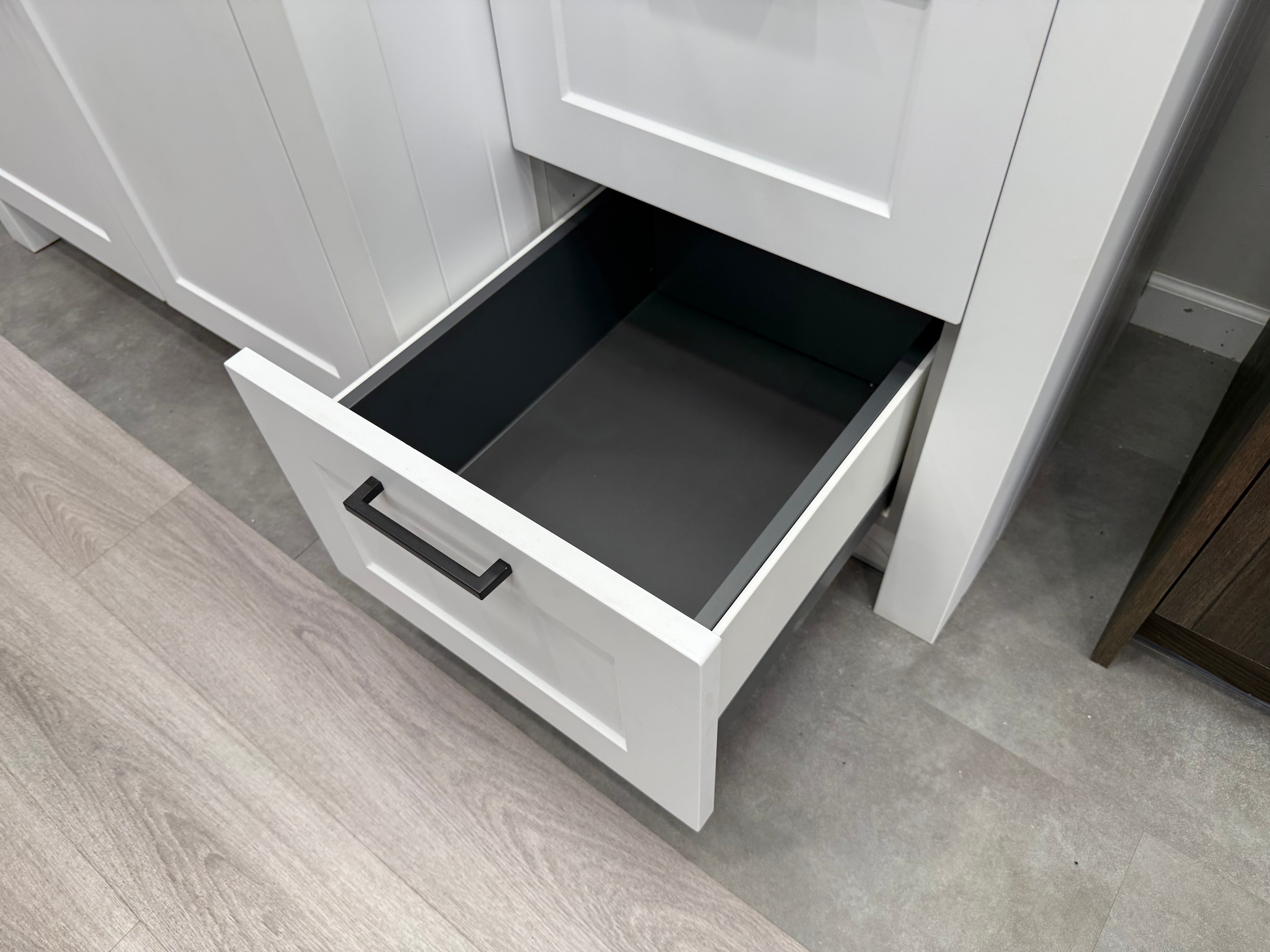 Wren White Matte Shaker Built-In Single Vanity