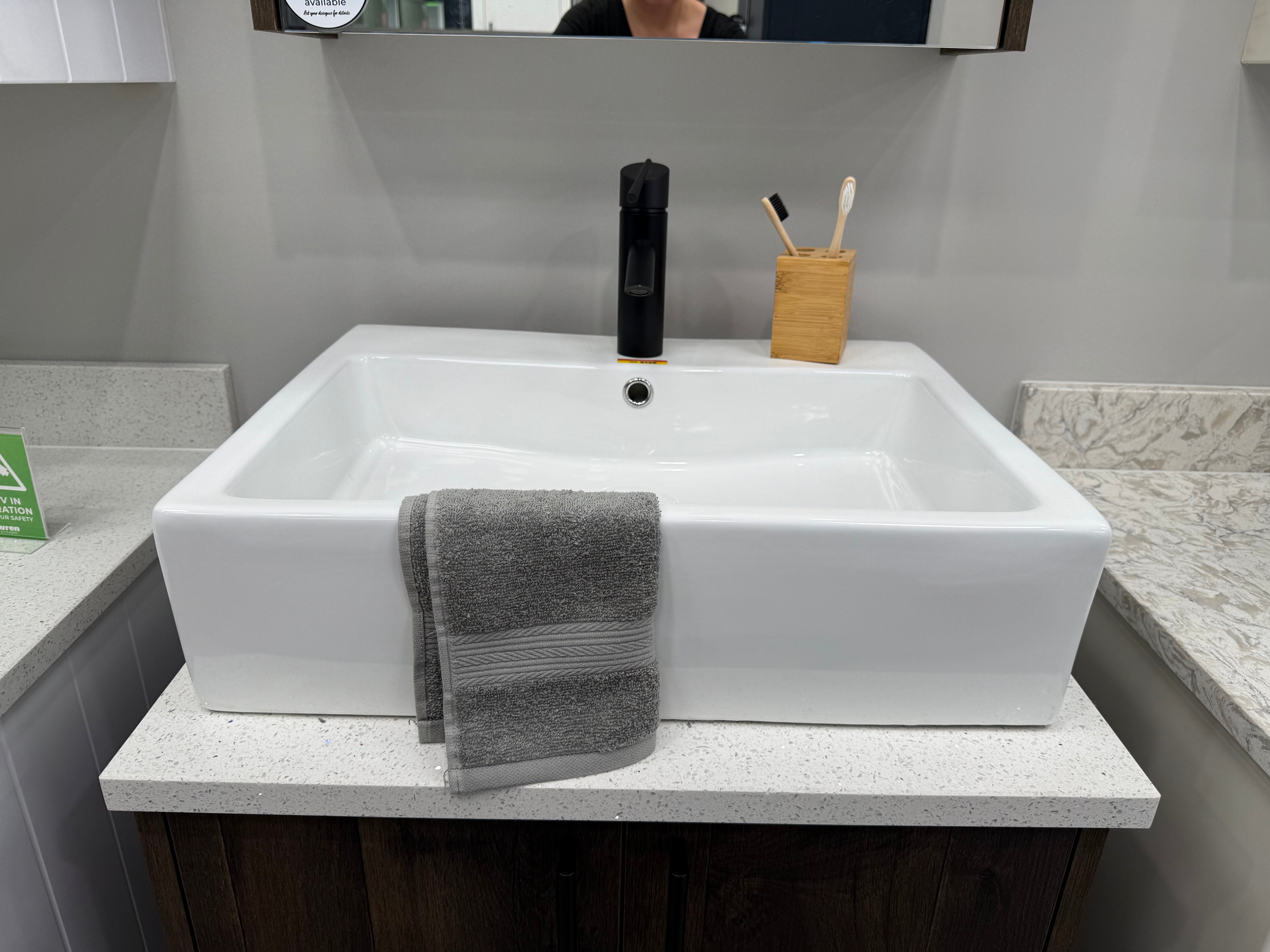 Wren Dark Walnut Grain Freestanding Single Vanity