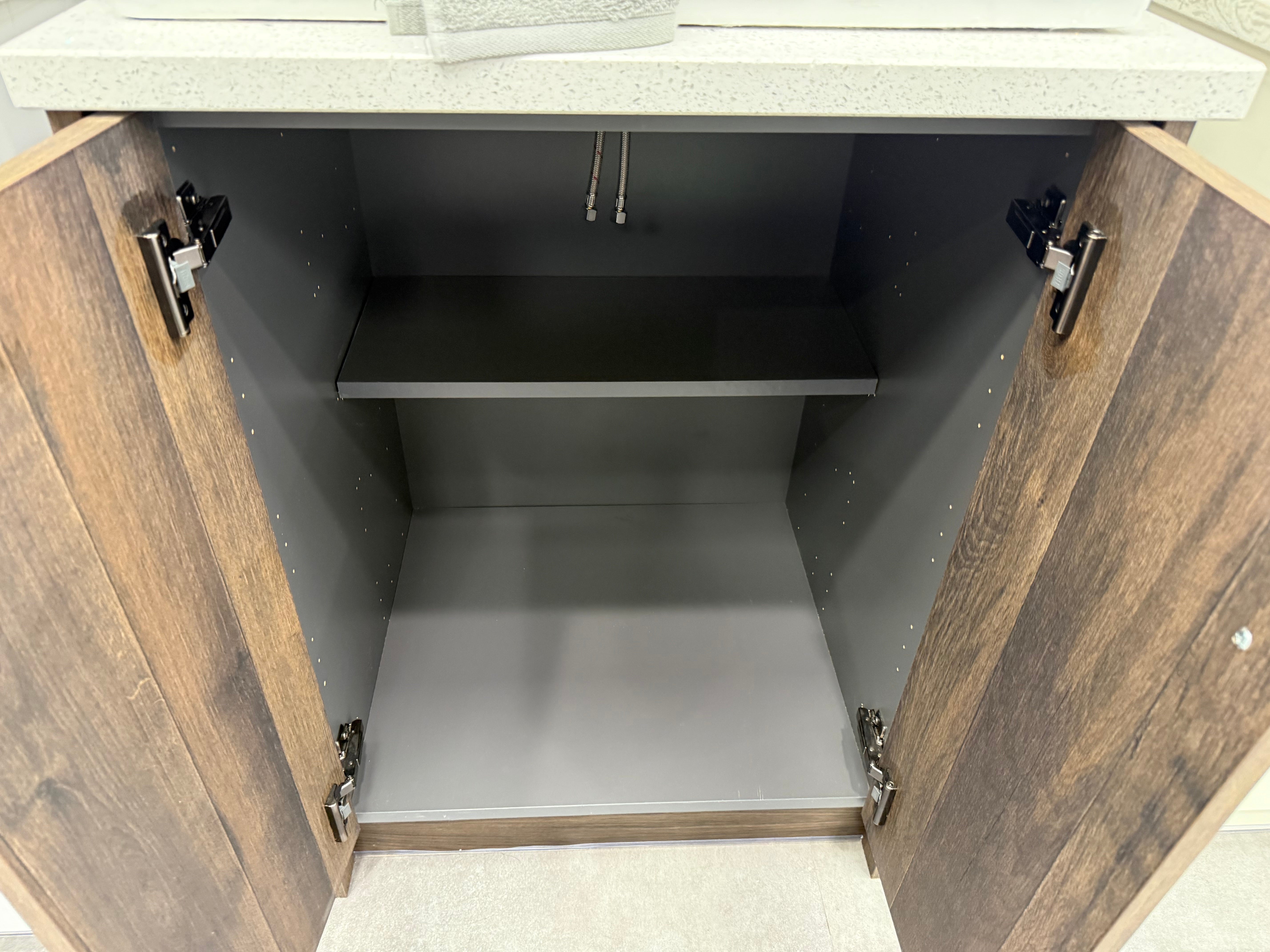 Wren Dark Walnut Grain Freestanding Single Vanity