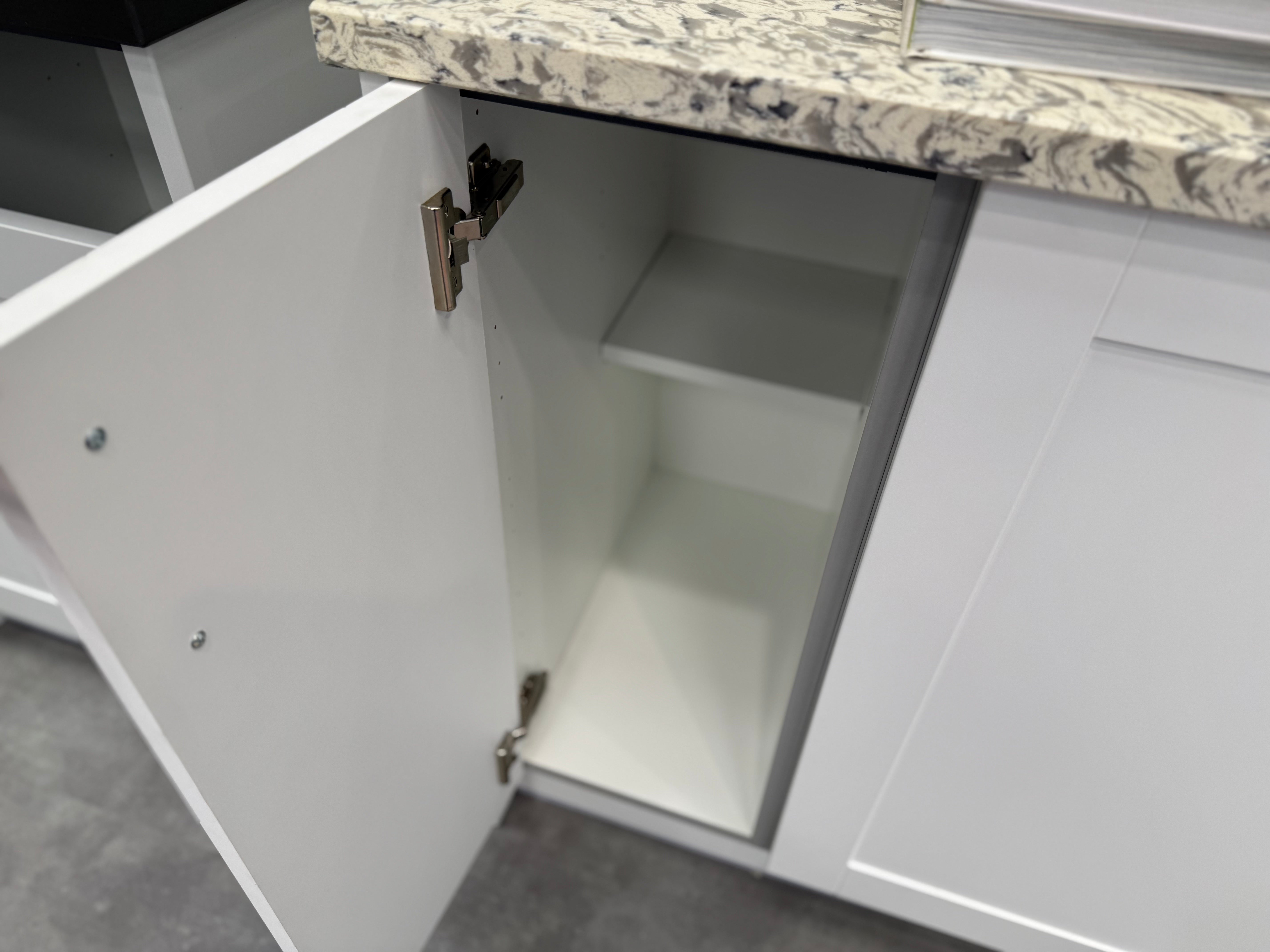 Wren Matte White Shaker Single Vanity with Linen Cabinet