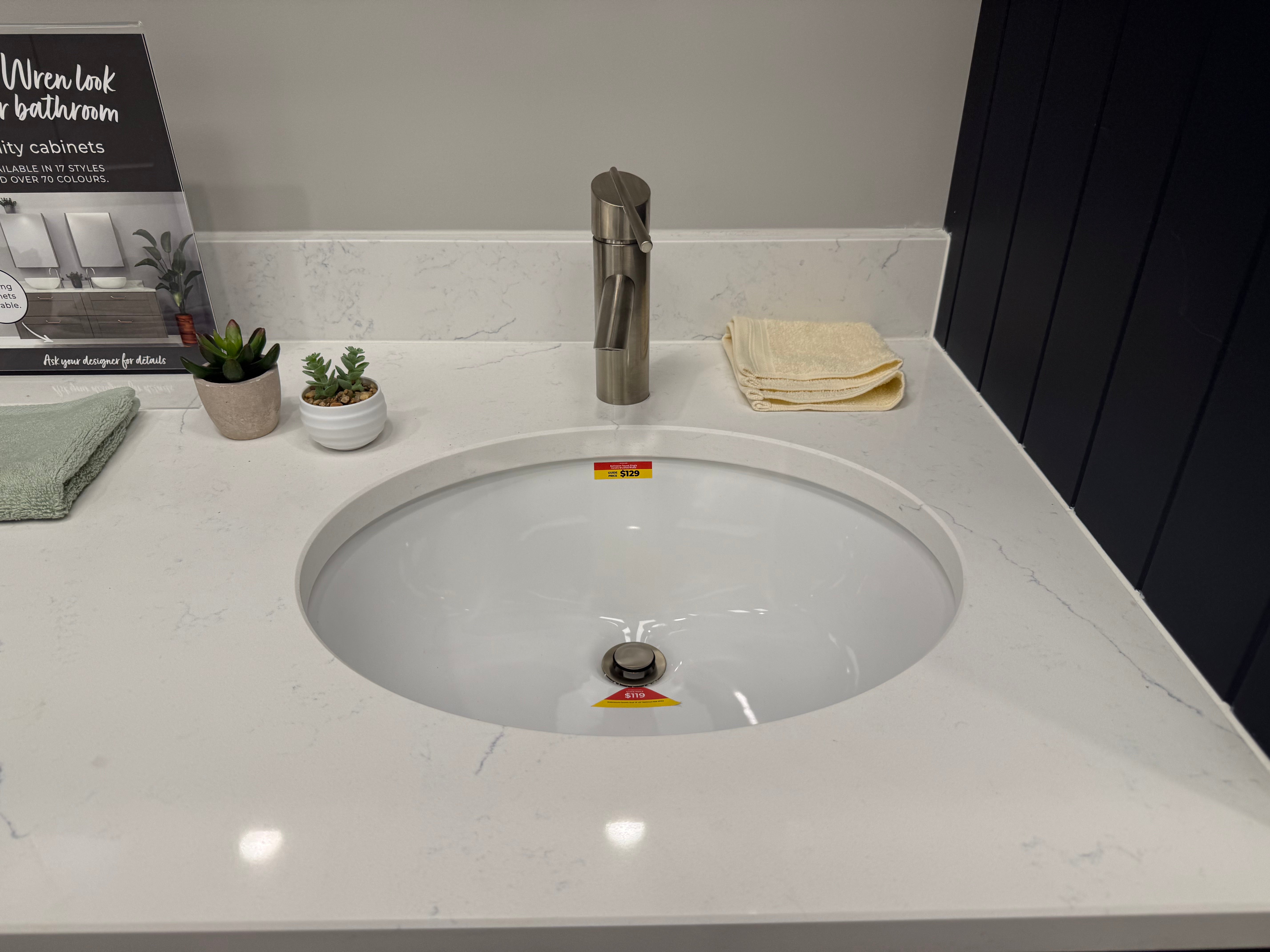 Wren Matte Navy Blue Built-In Double Vanity