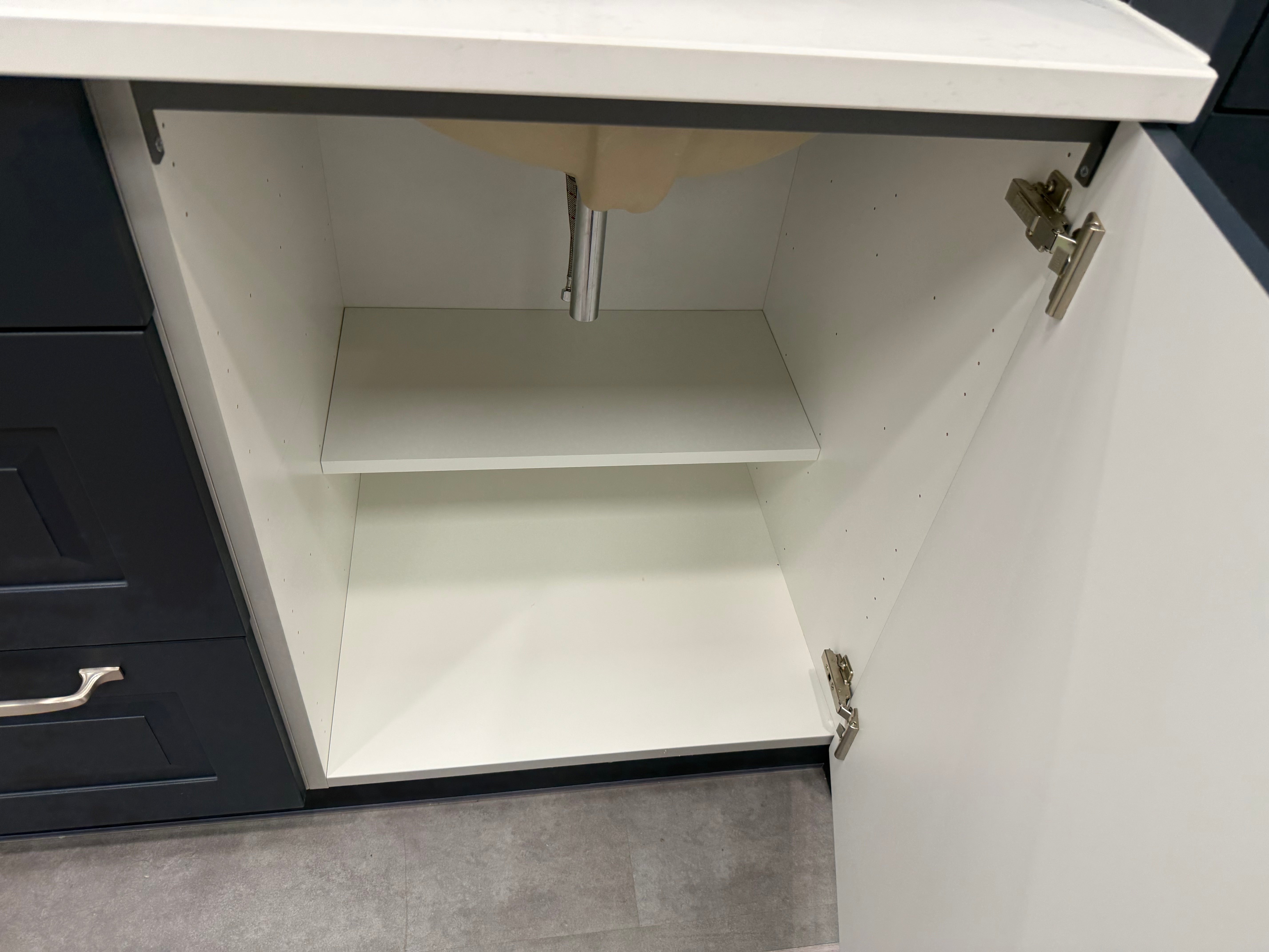 Wren Matte Navy Blue Built-In Double Vanity