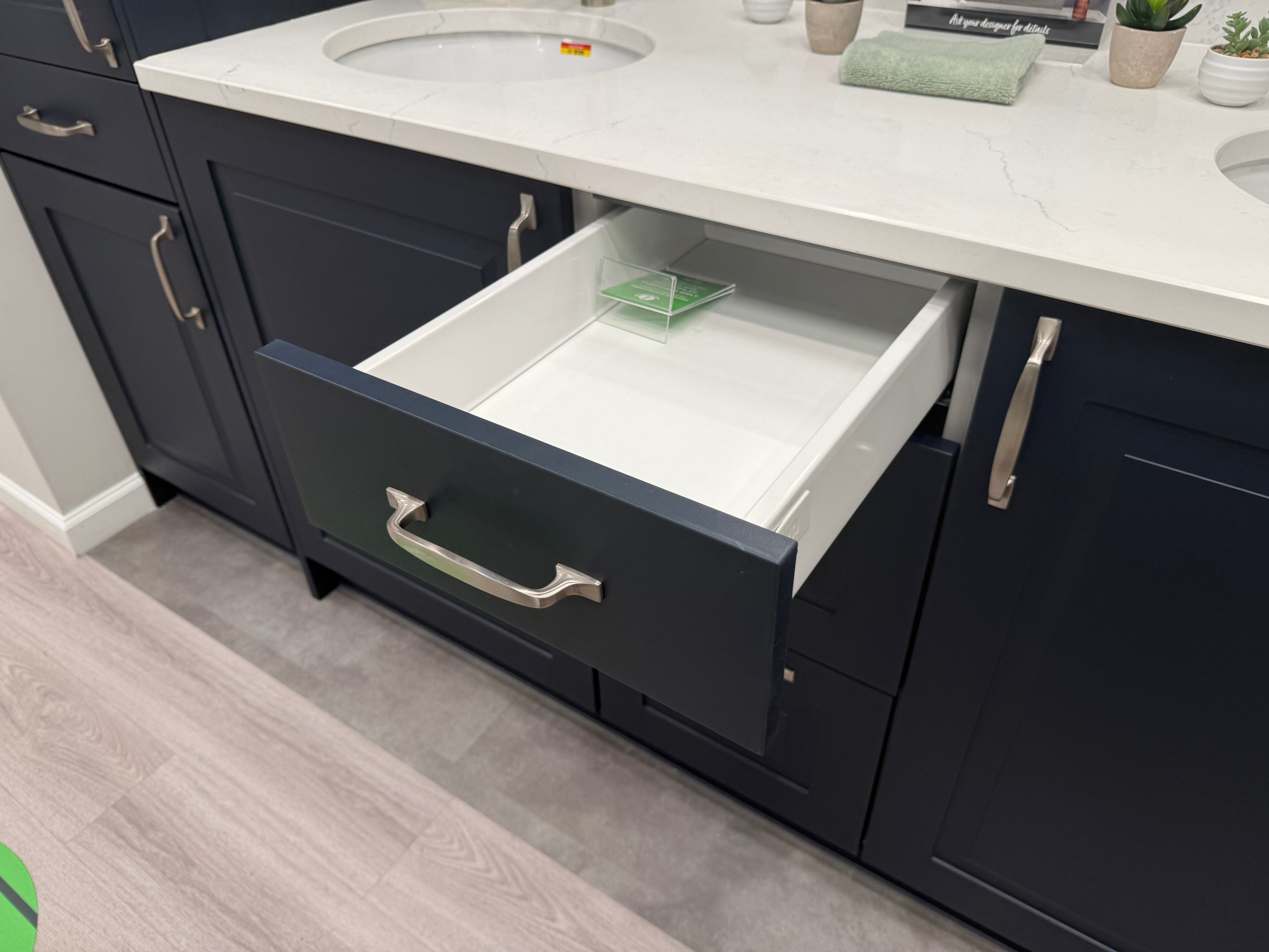 Wren Matte Navy Blue Built-In Double Vanity