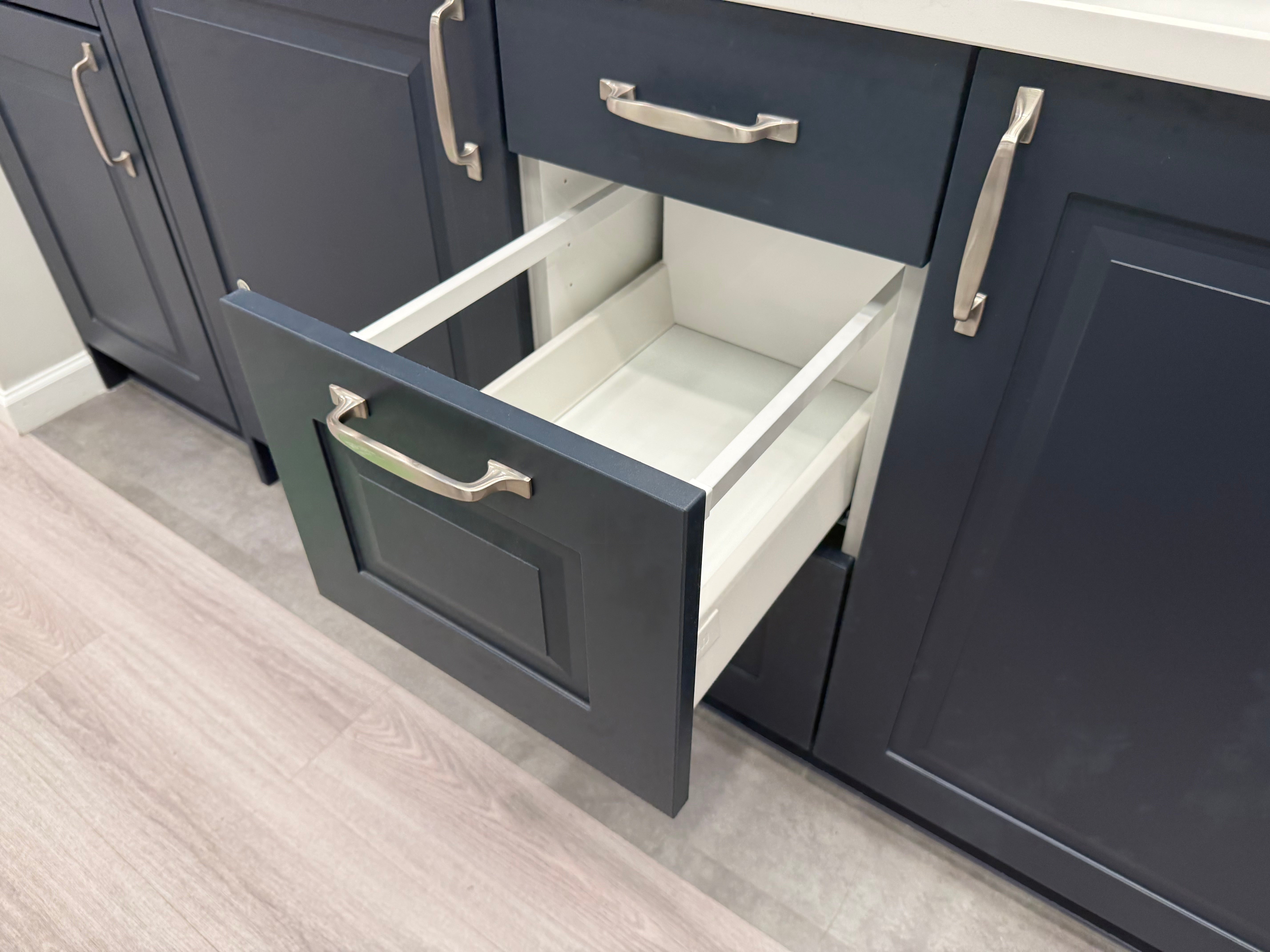 Wren Matte Navy Blue Built-In Double Vanity