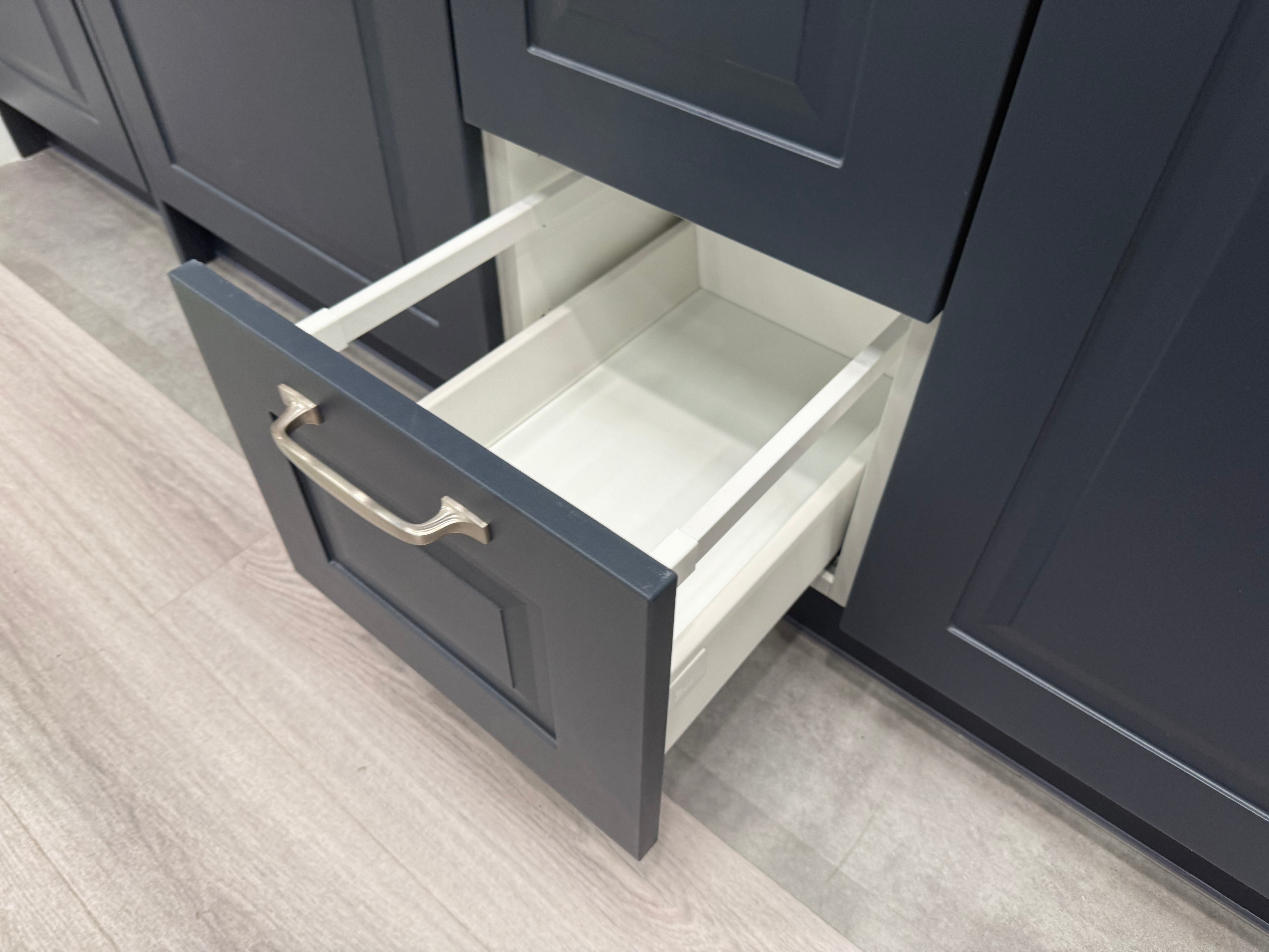 Wren Matte Navy Blue Built-In Double Vanity
