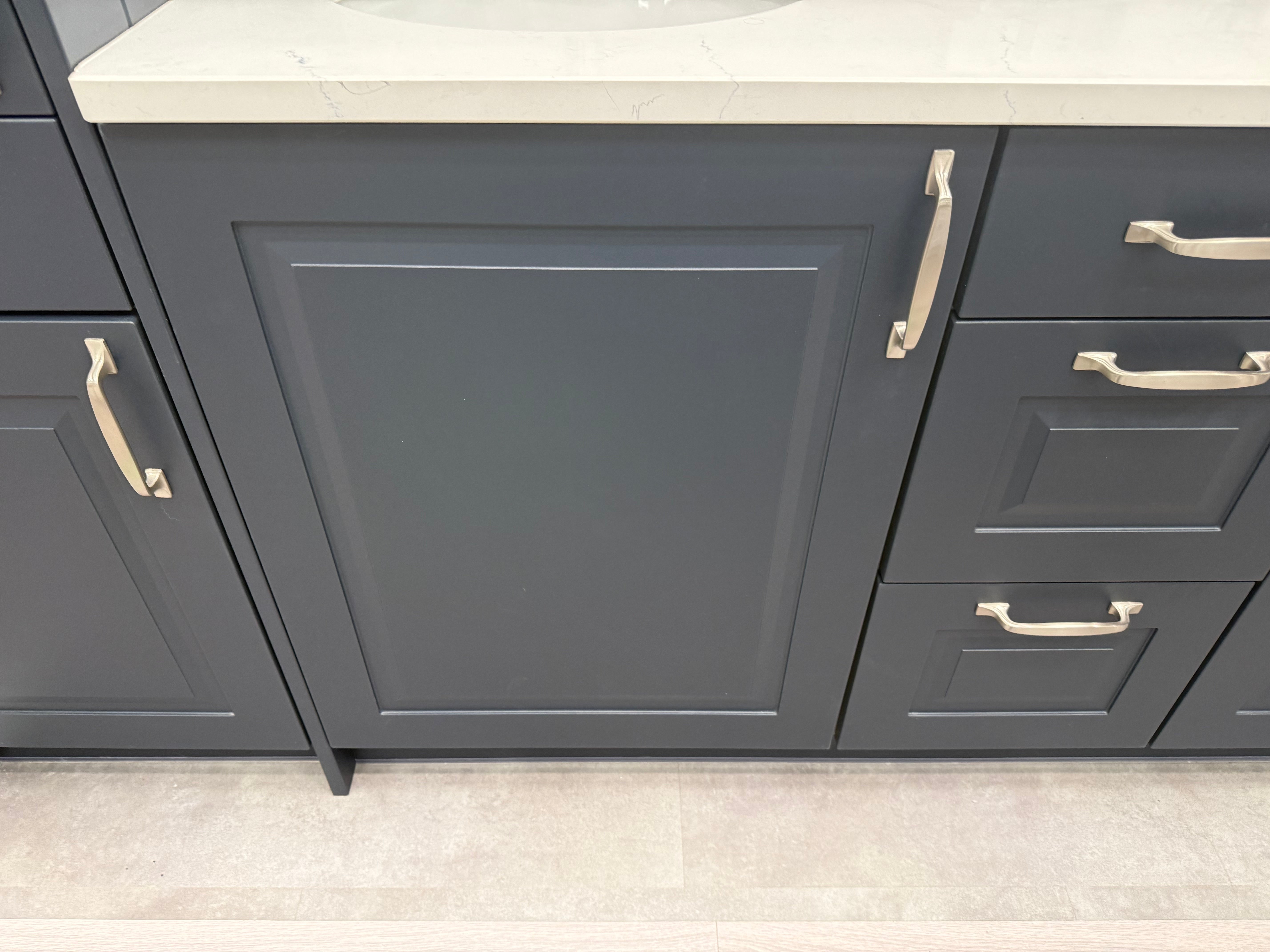 Wren Matte Navy Blue Built-In Double Vanity