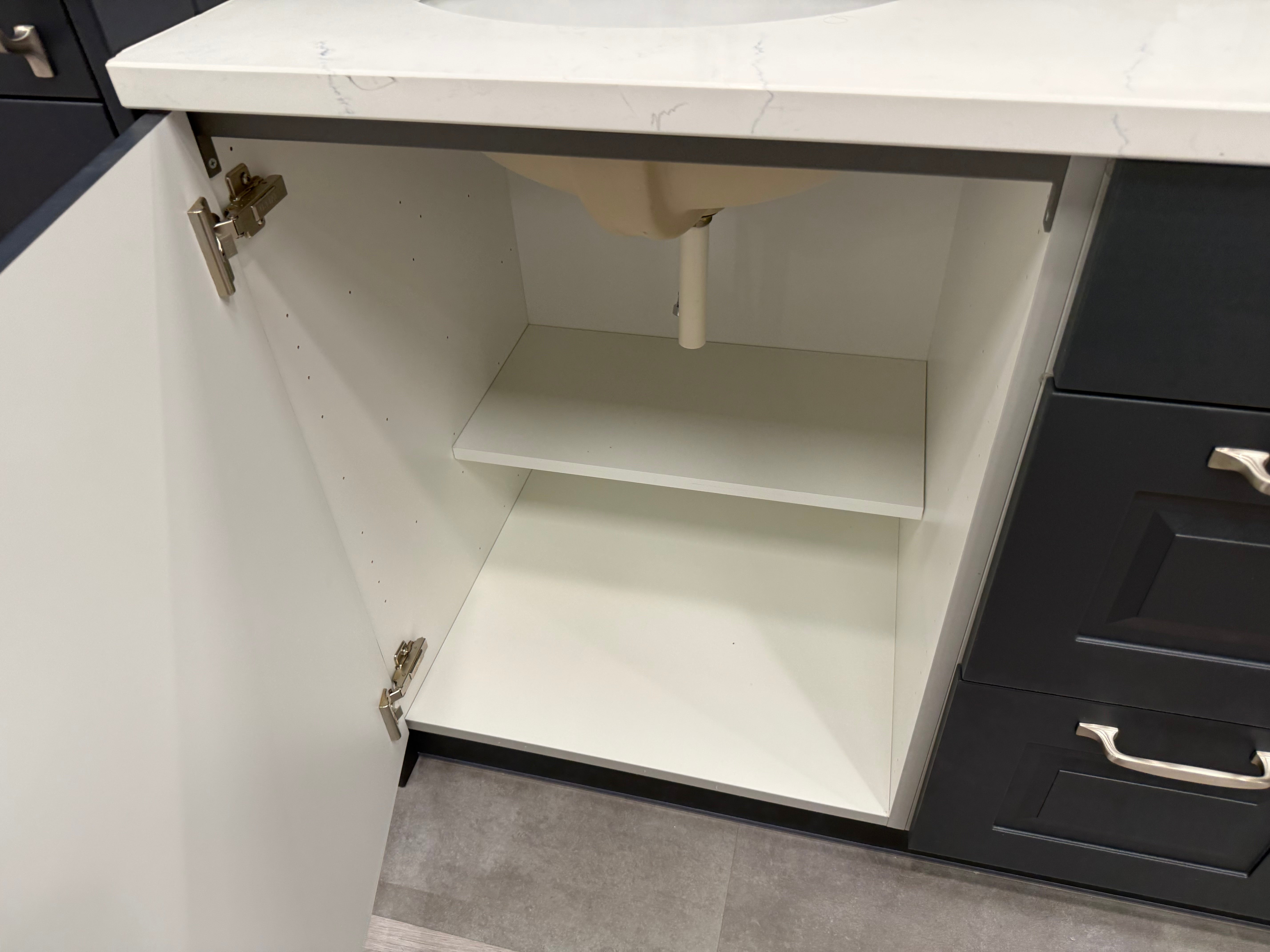 Wren Matte Navy Blue Built-In Double Vanity