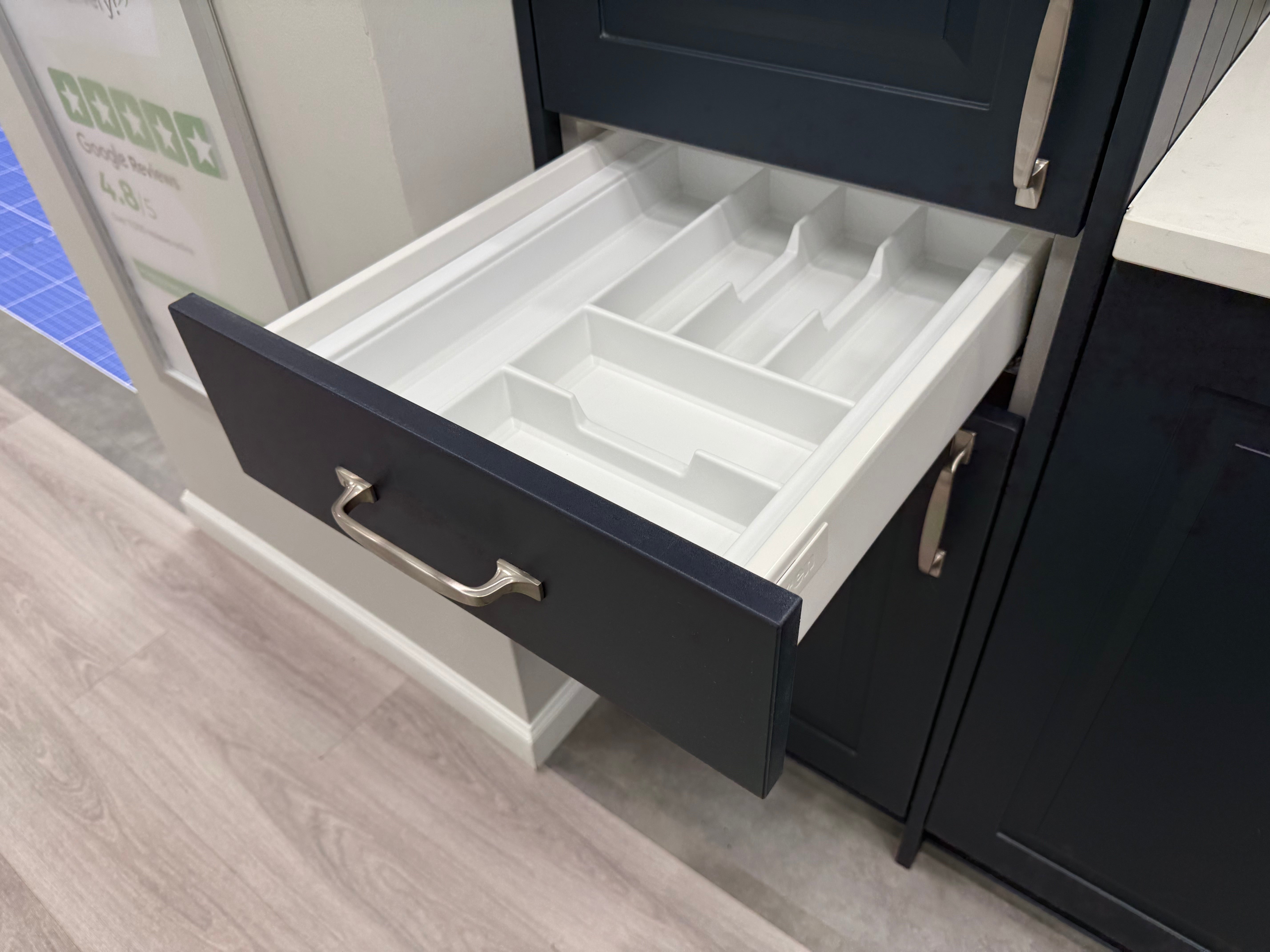 Wren Matte Navy Blue Built-In Double Vanity