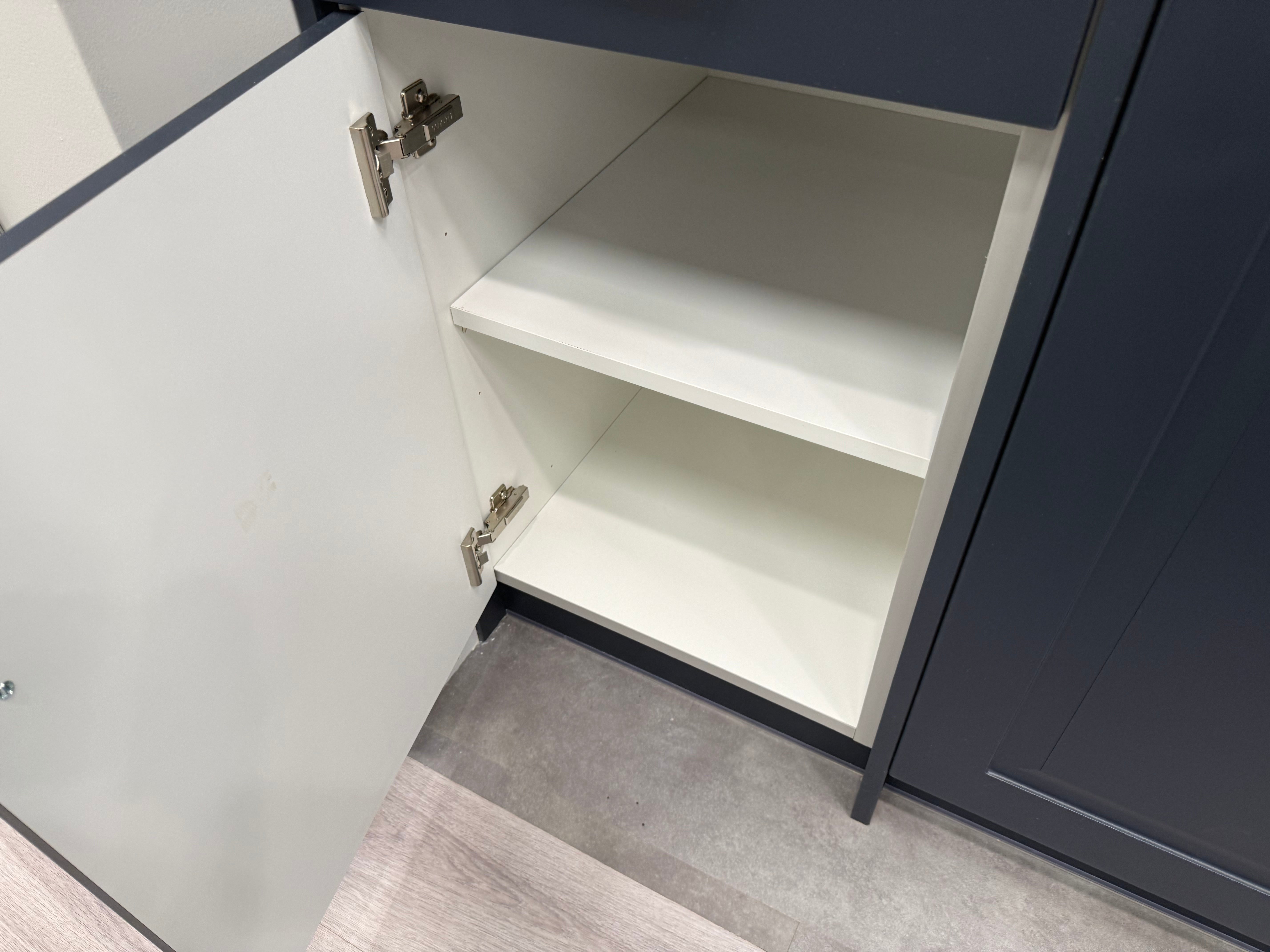 Wren Matte Navy Blue Built-In Double Vanity