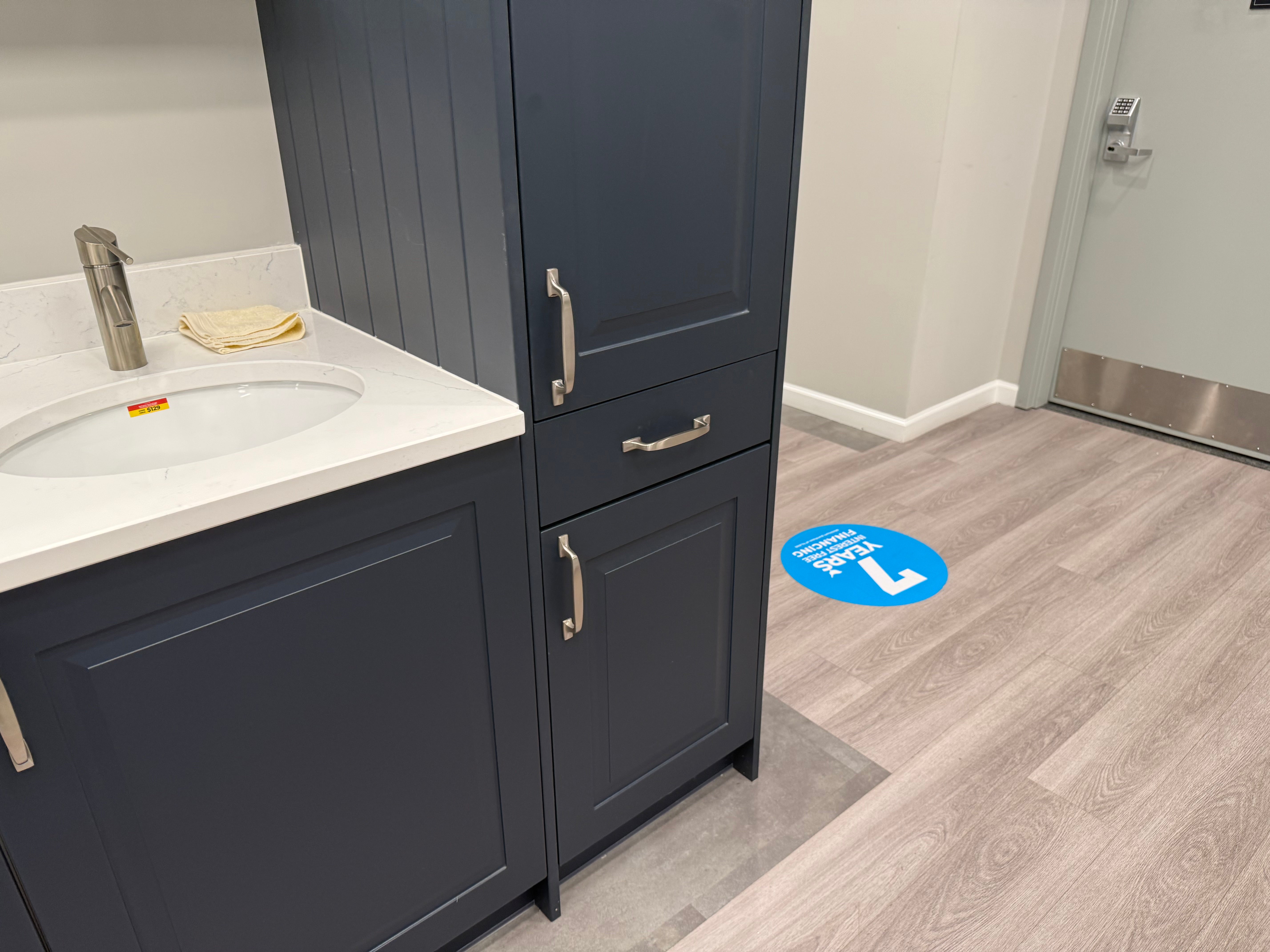 Wren Matte Navy Blue Built-In Double Vanity