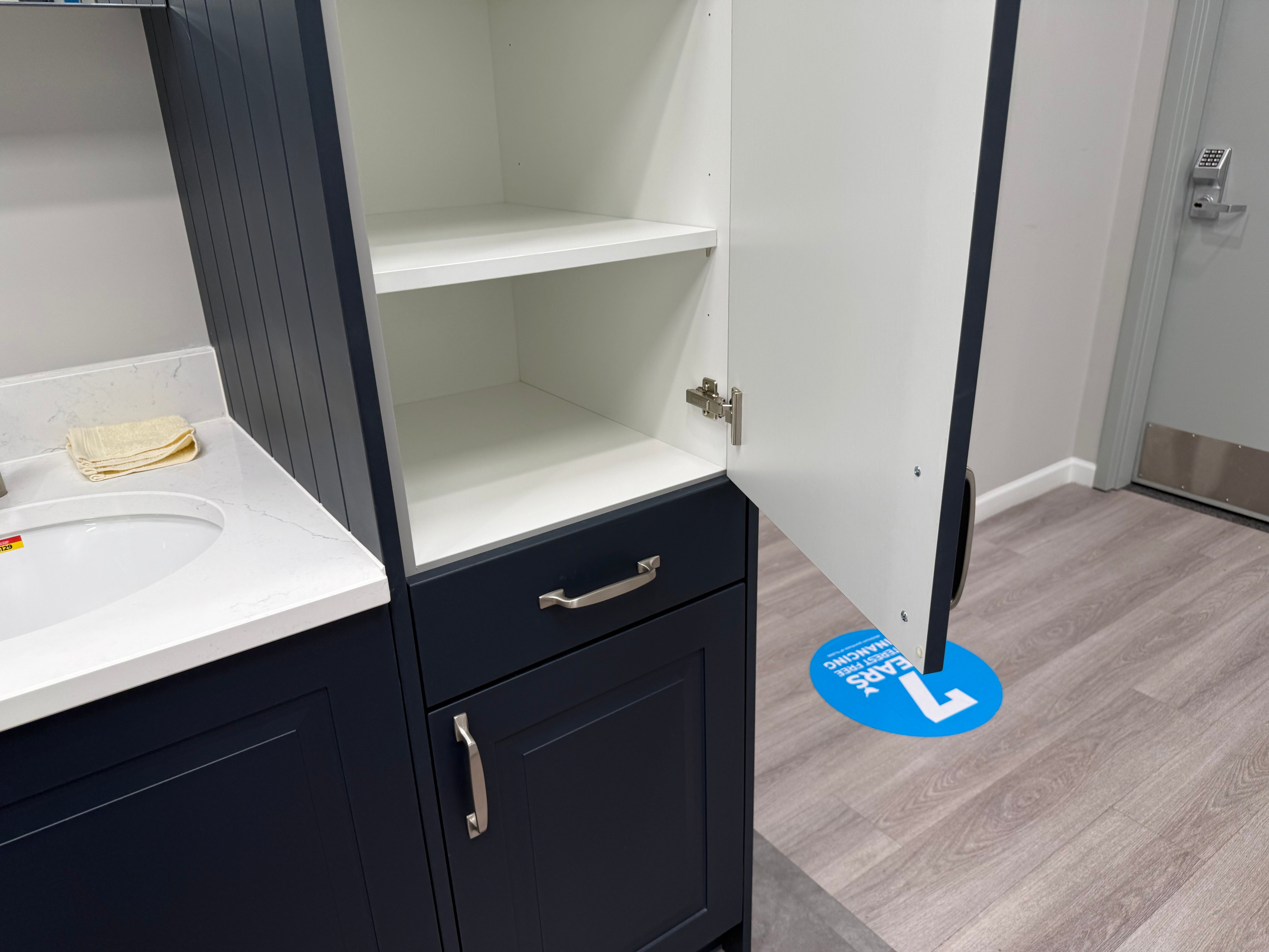 Wren Matte Navy Blue Built-In Double Vanity