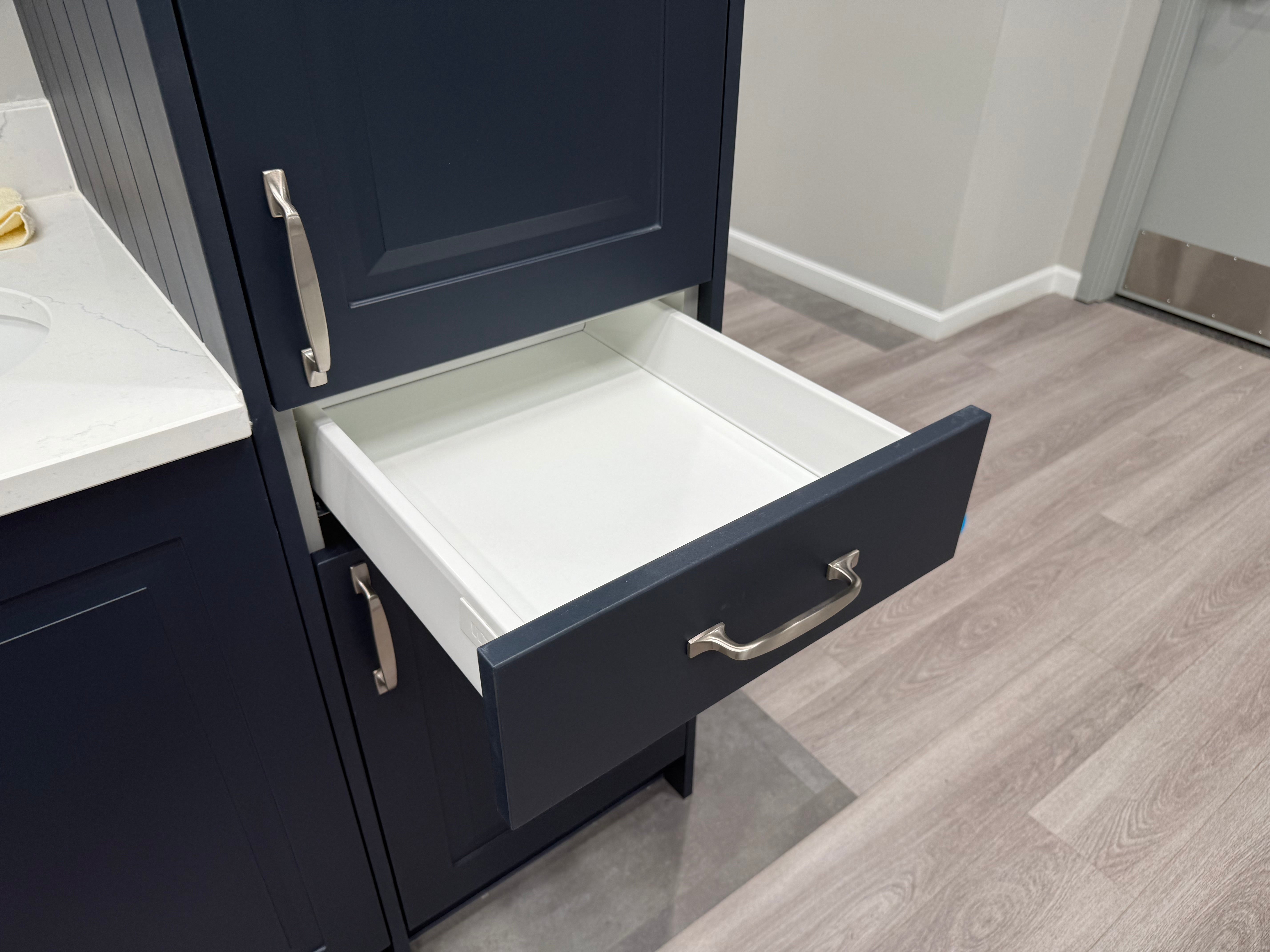 Wren Matte Navy Blue Built-In Double Vanity