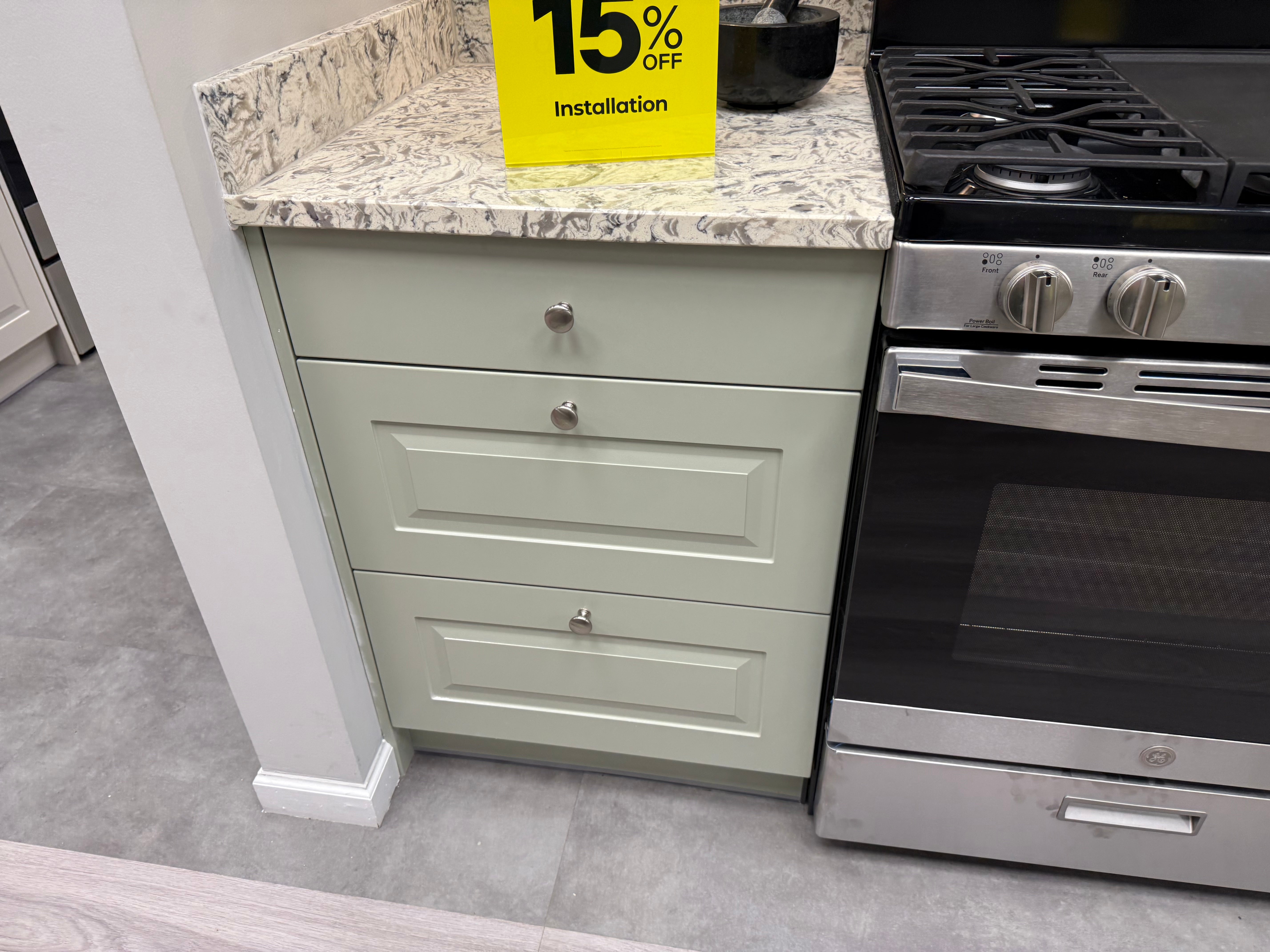 Wren Architect Sage Green Matte Kitchen Wall
