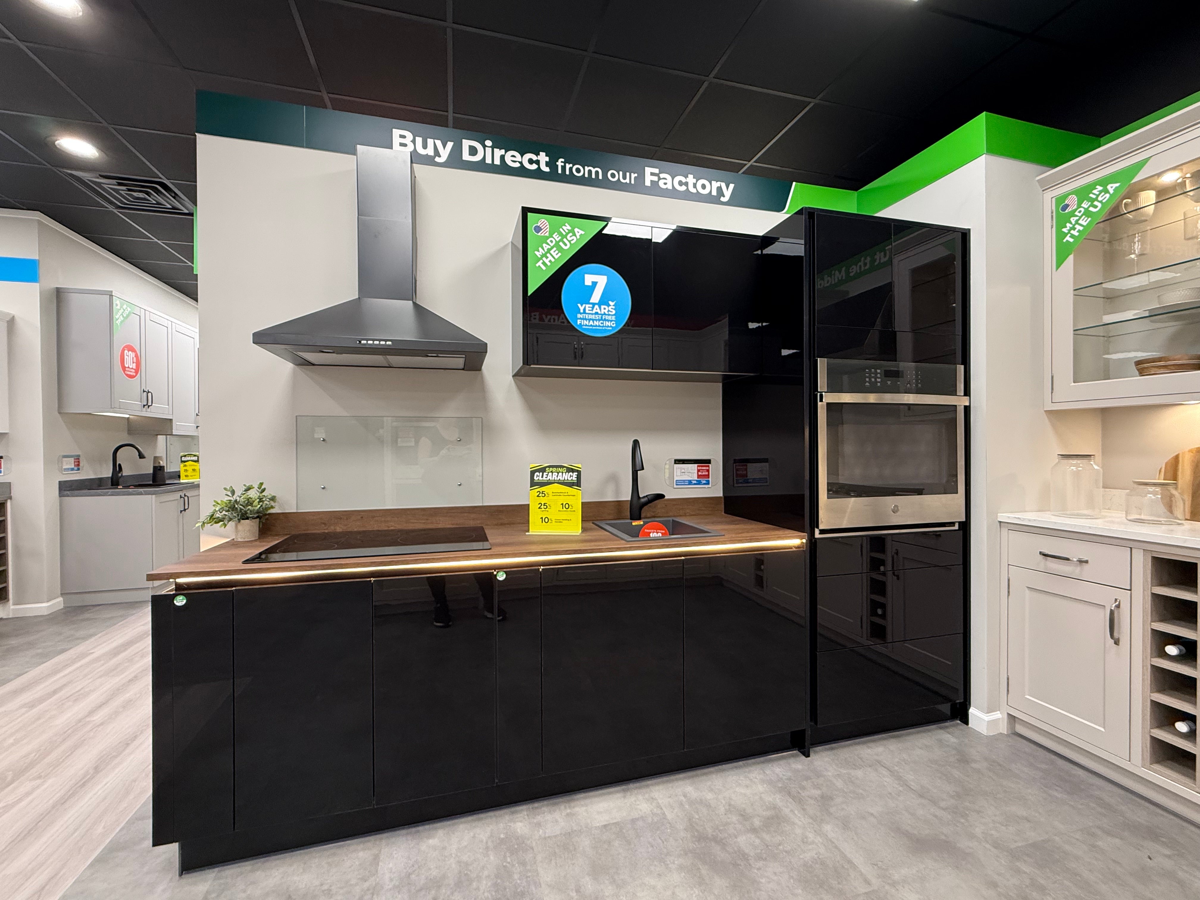 Wren Milano Ultra Nero Gloss Kitchen Wall