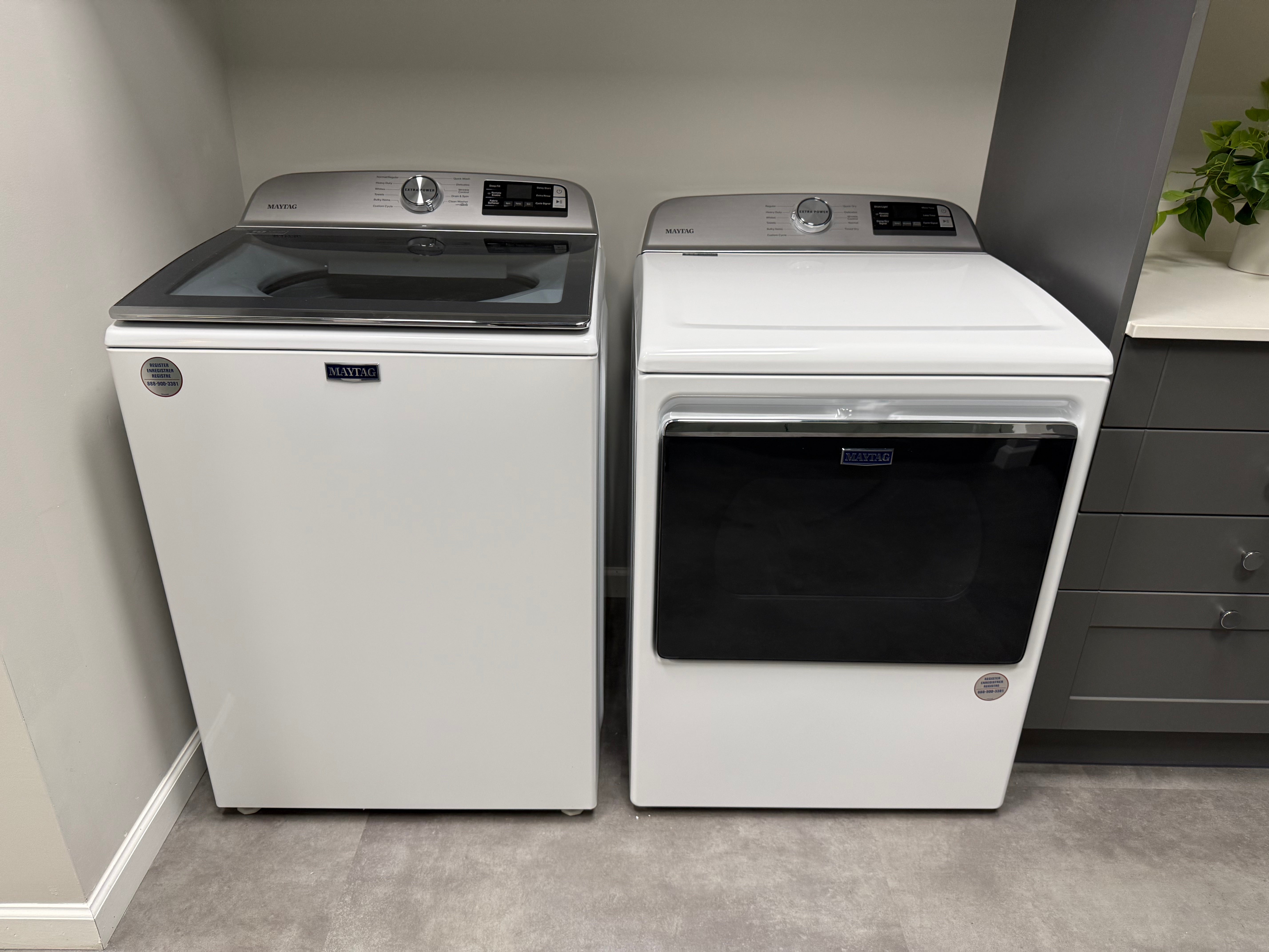 Wren Shaker Classic Lava Gray Matte Laundry Room