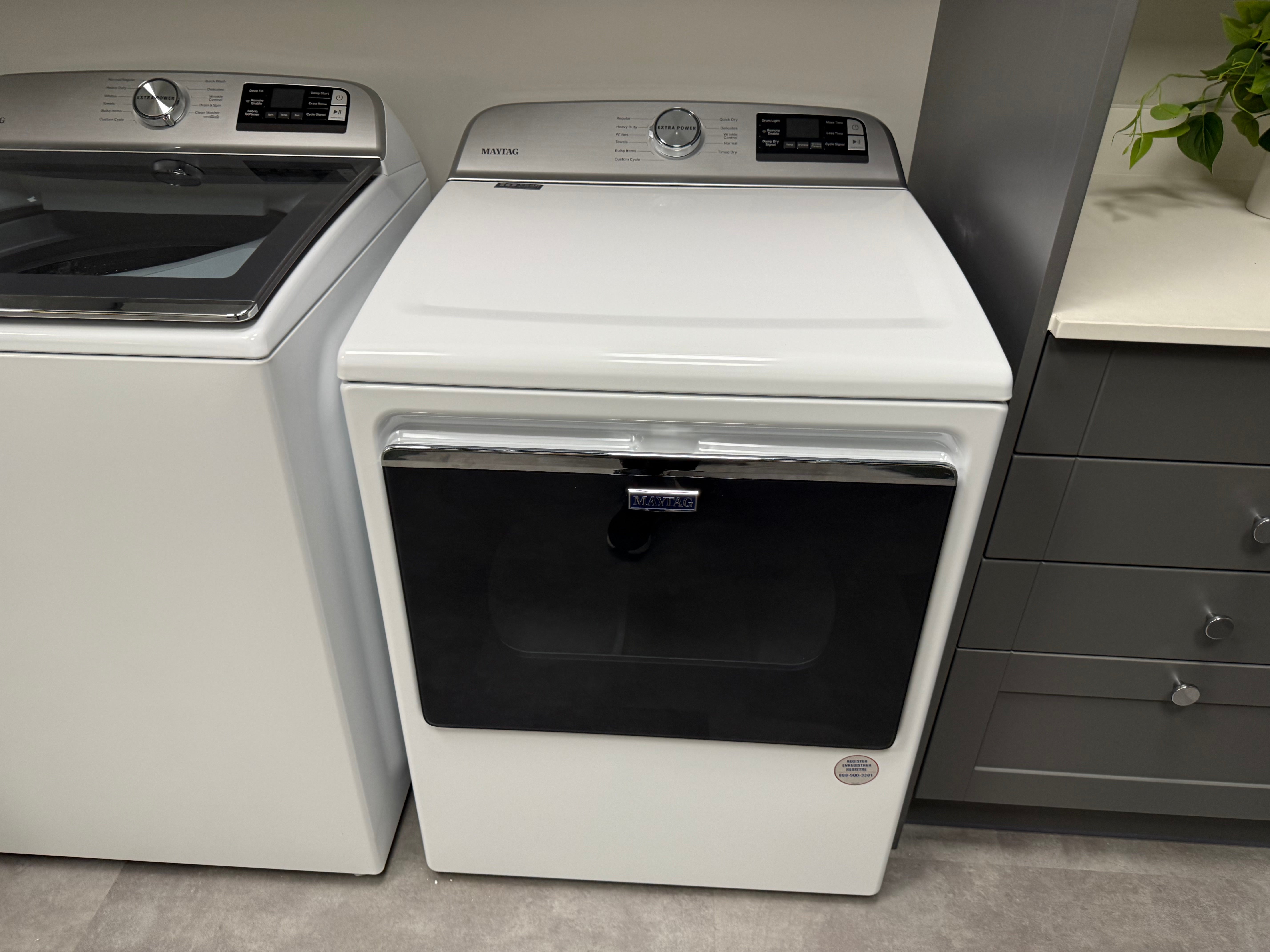 Wren Shaker Classic Lava Gray Matte Laundry Room