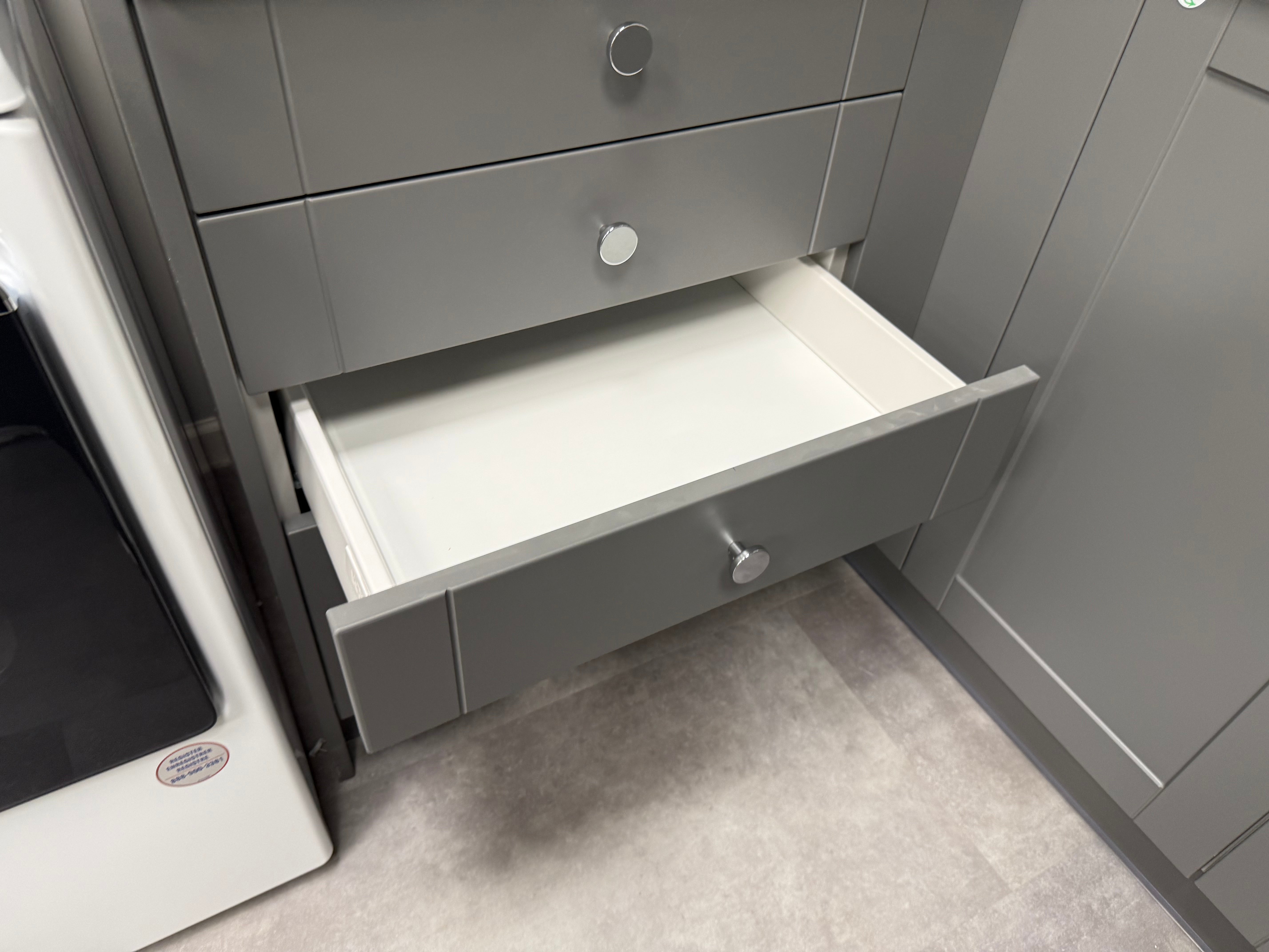 Wren Shaker Classic Lava Gray Matte Laundry Room