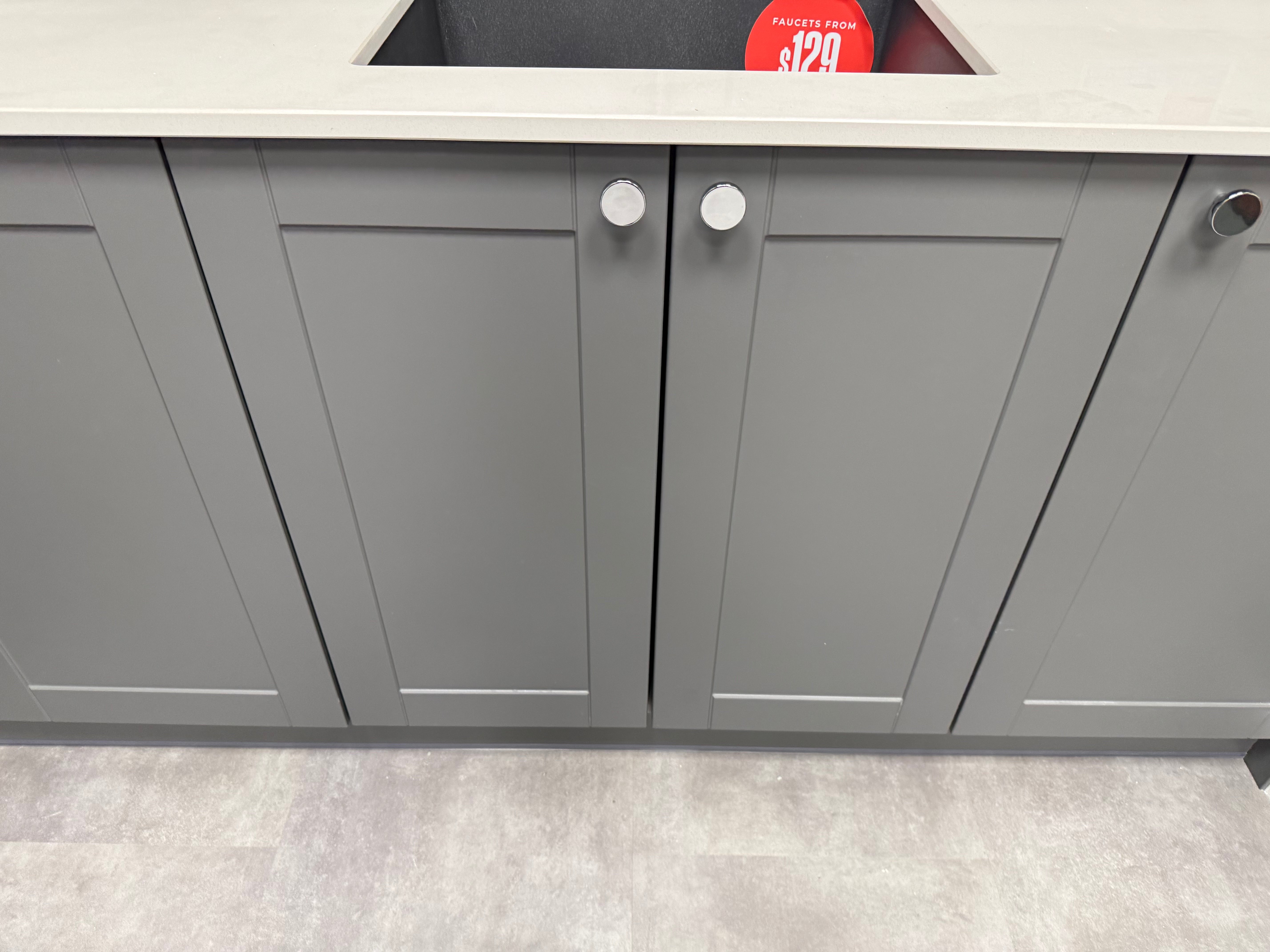 Wren Shaker Classic Lava Gray Matte Laundry Room