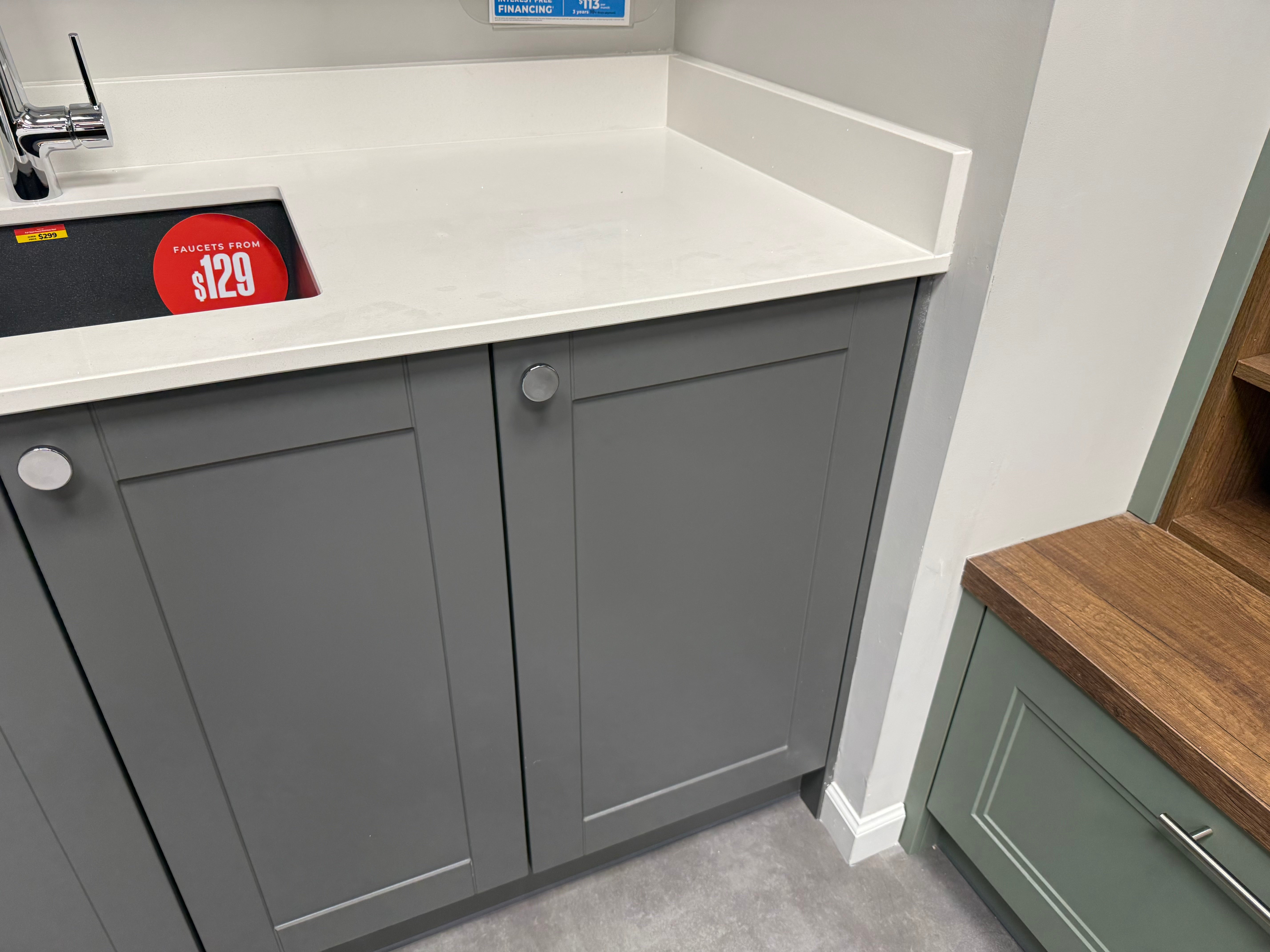Wren Shaker Classic Lava Gray Matte Laundry Room