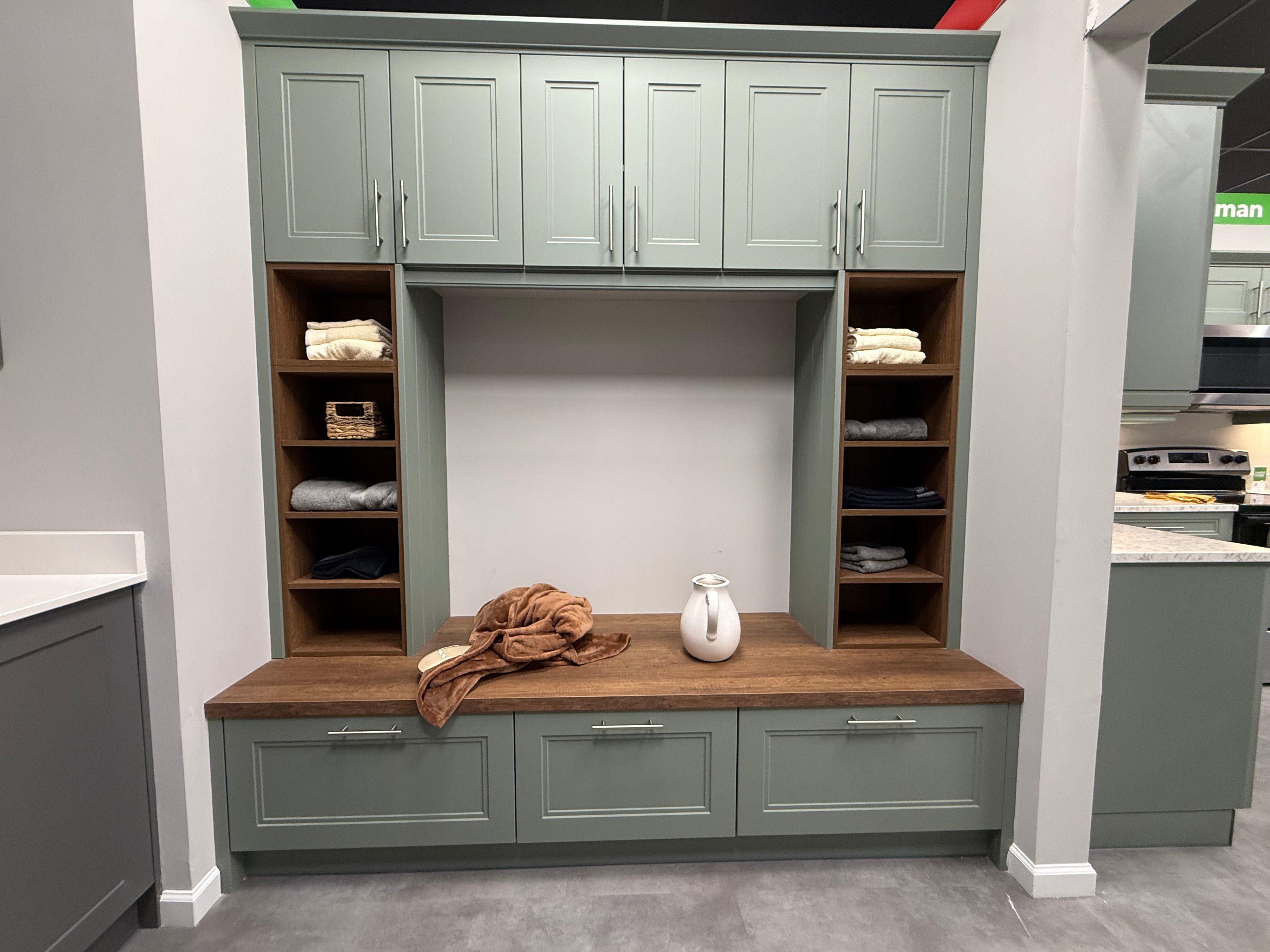 Wren Shaker Moss Green Mudroom