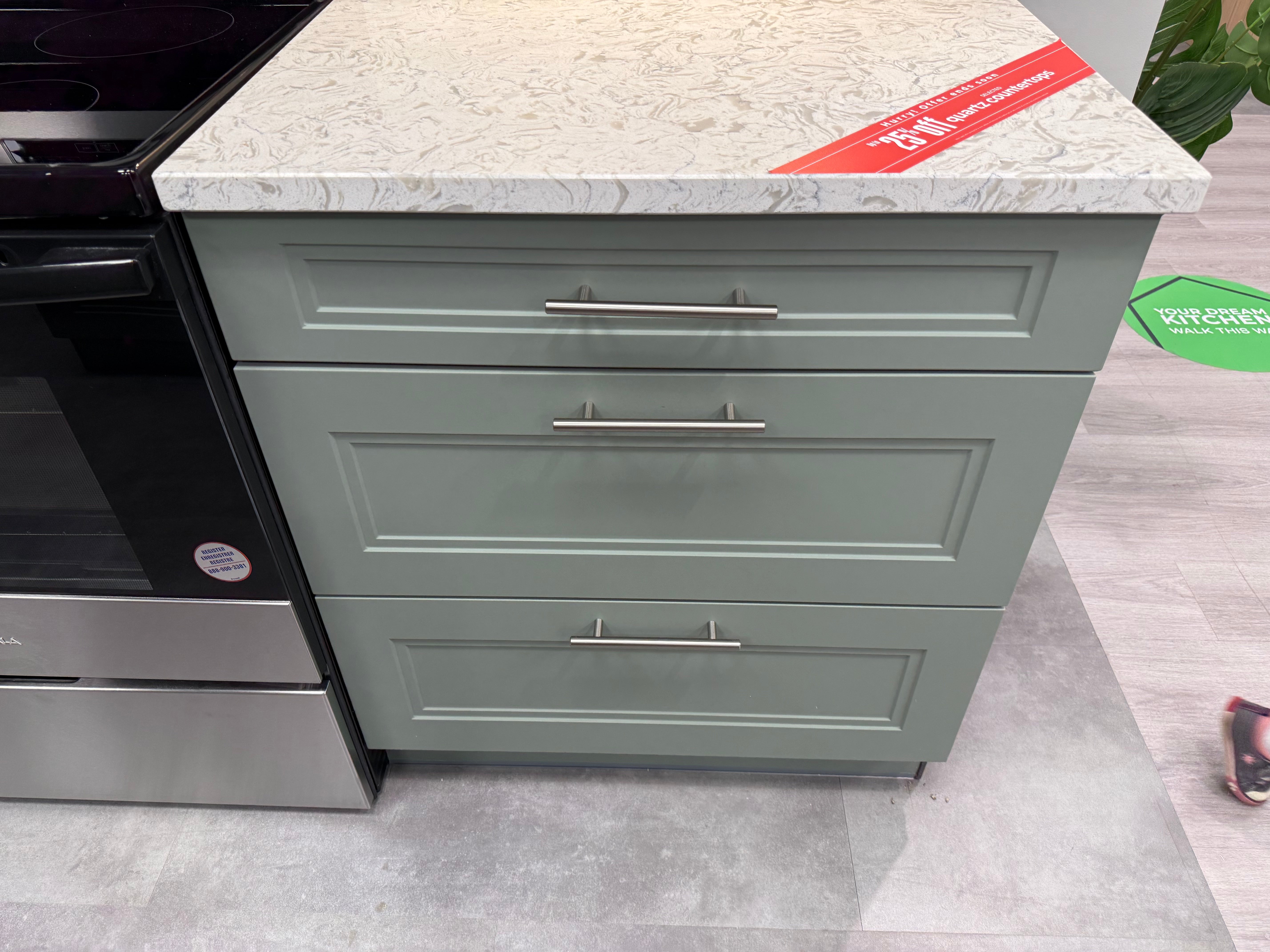 Wren Shaker Denver Juratek Matte Green Moss Kitchen