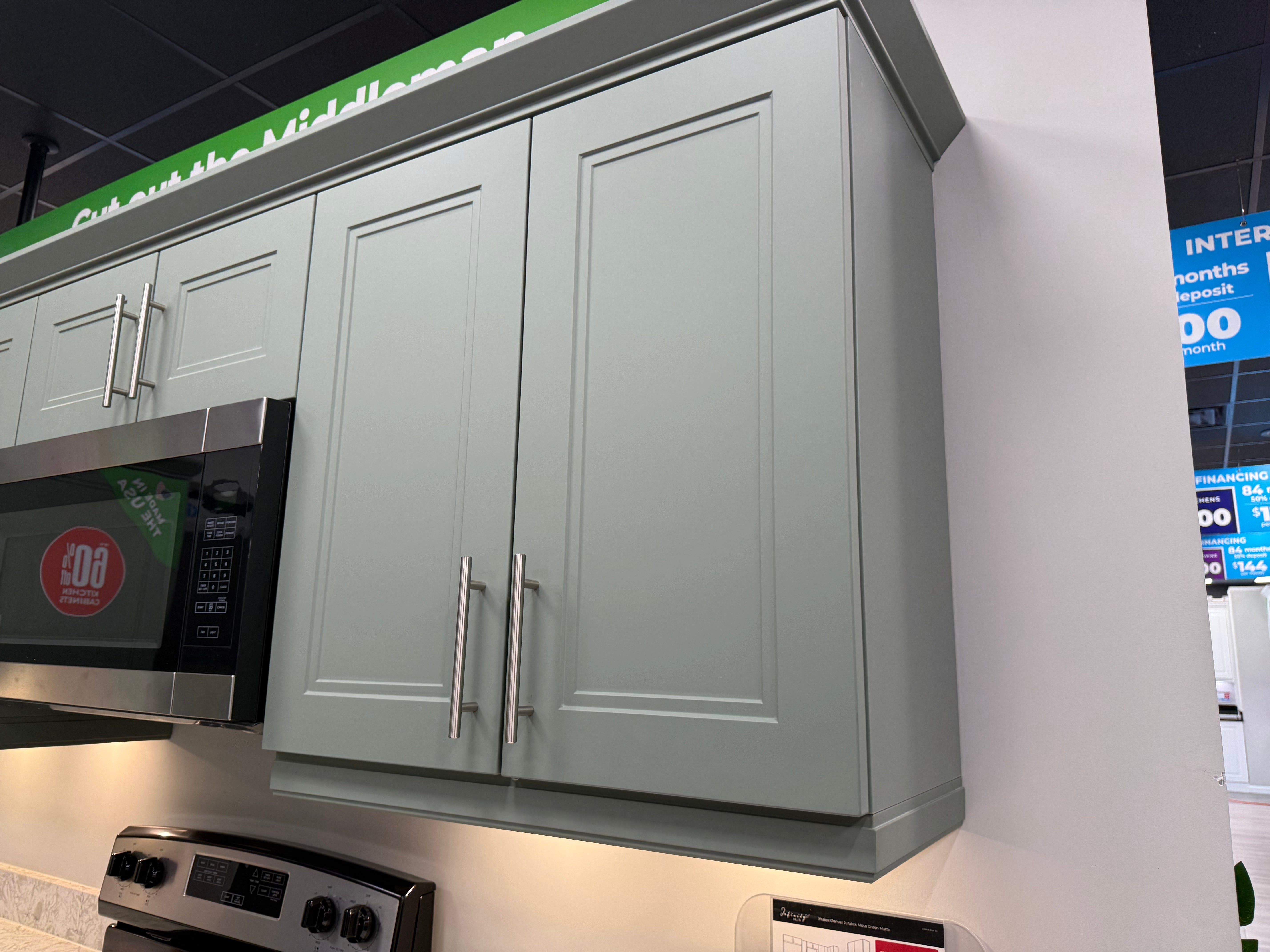 Wren Shaker Denver Juratek Matte Green Moss Kitchen