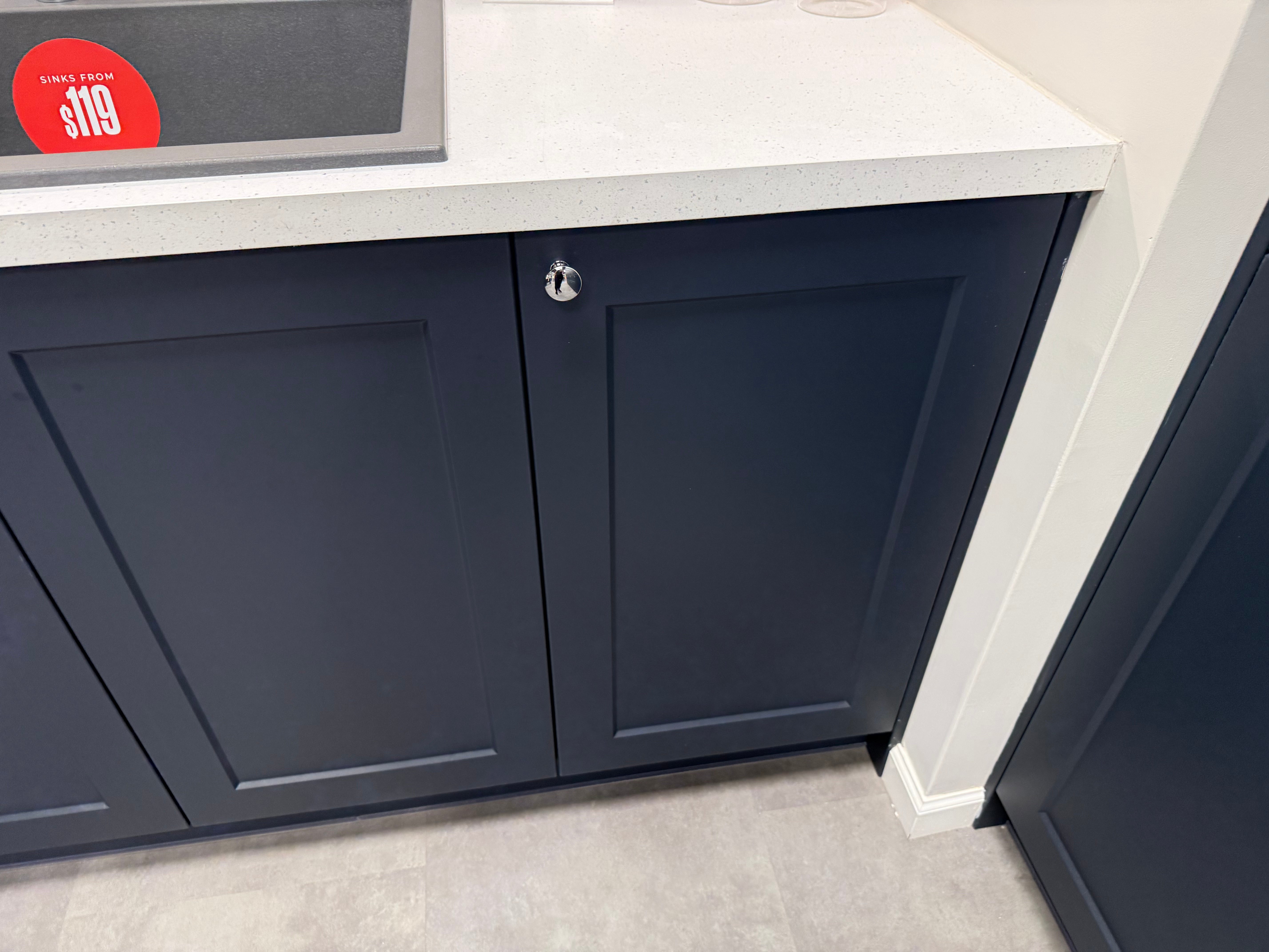 Wren Shaker Chelsea Navy Blue Matte Kitchen