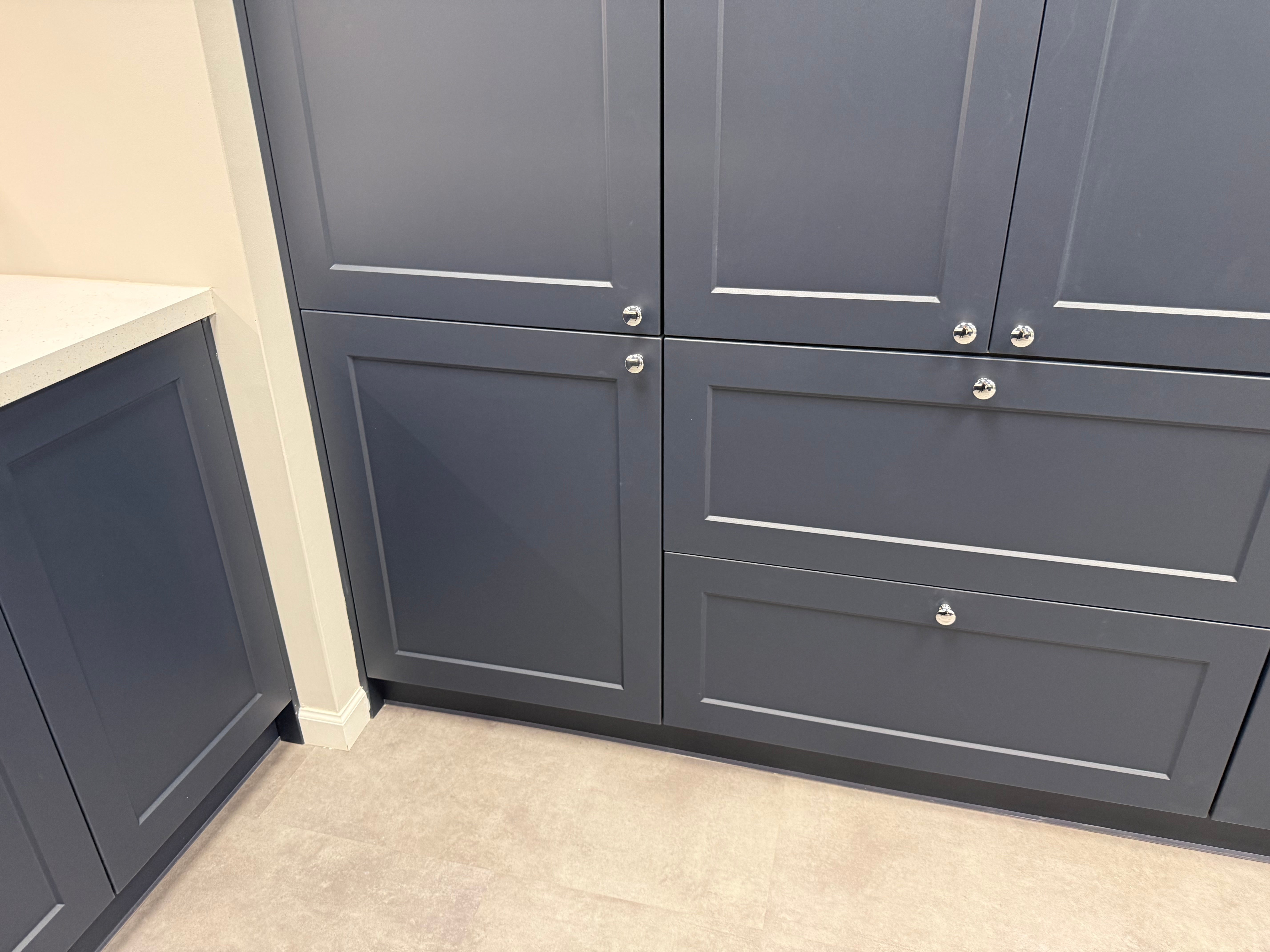 Wren Shaker Chelsea Navy Blue Matte Kitchen