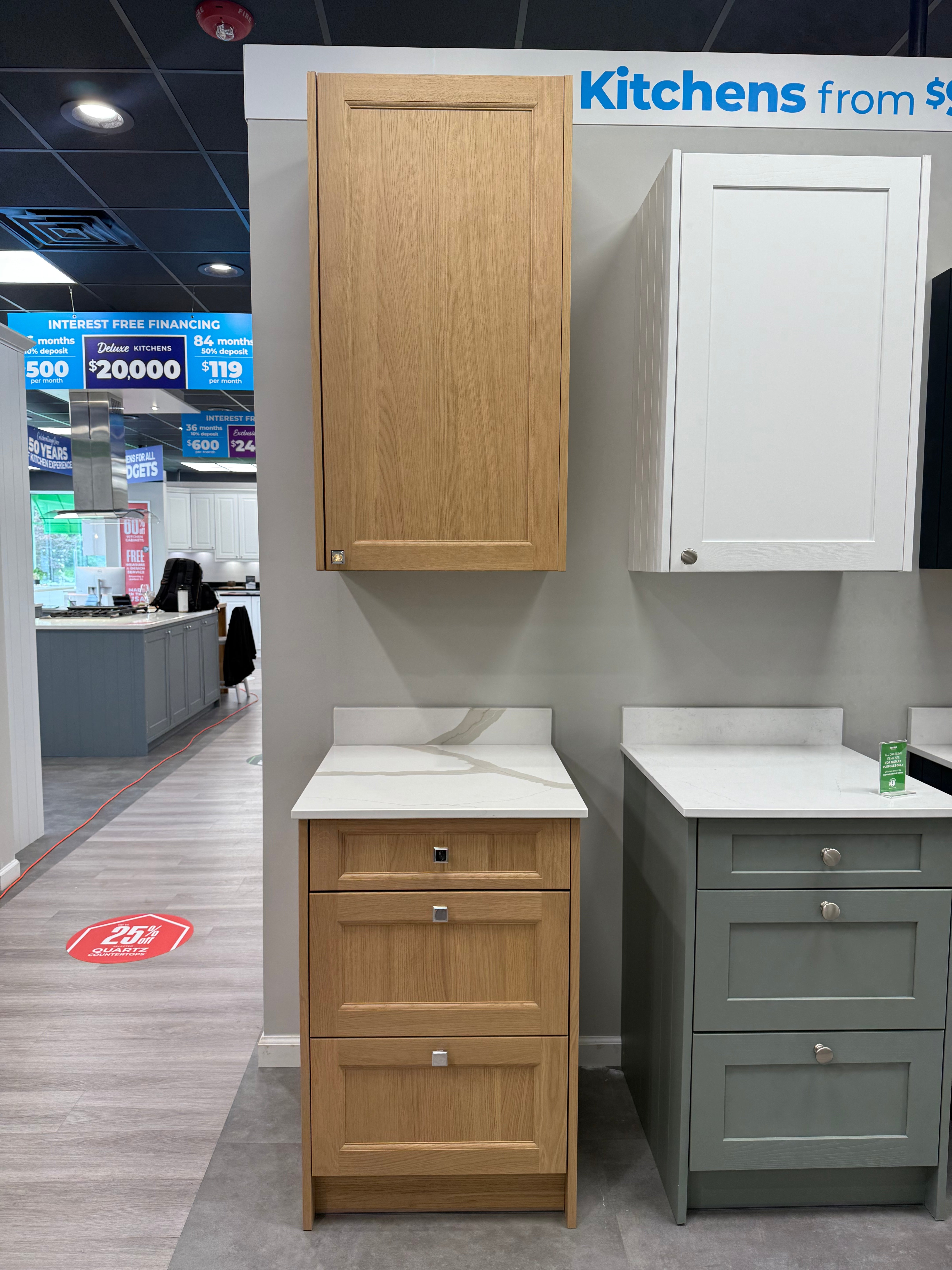 Cambridge Timber Natural Oak Grain Base and Upper Cabinets