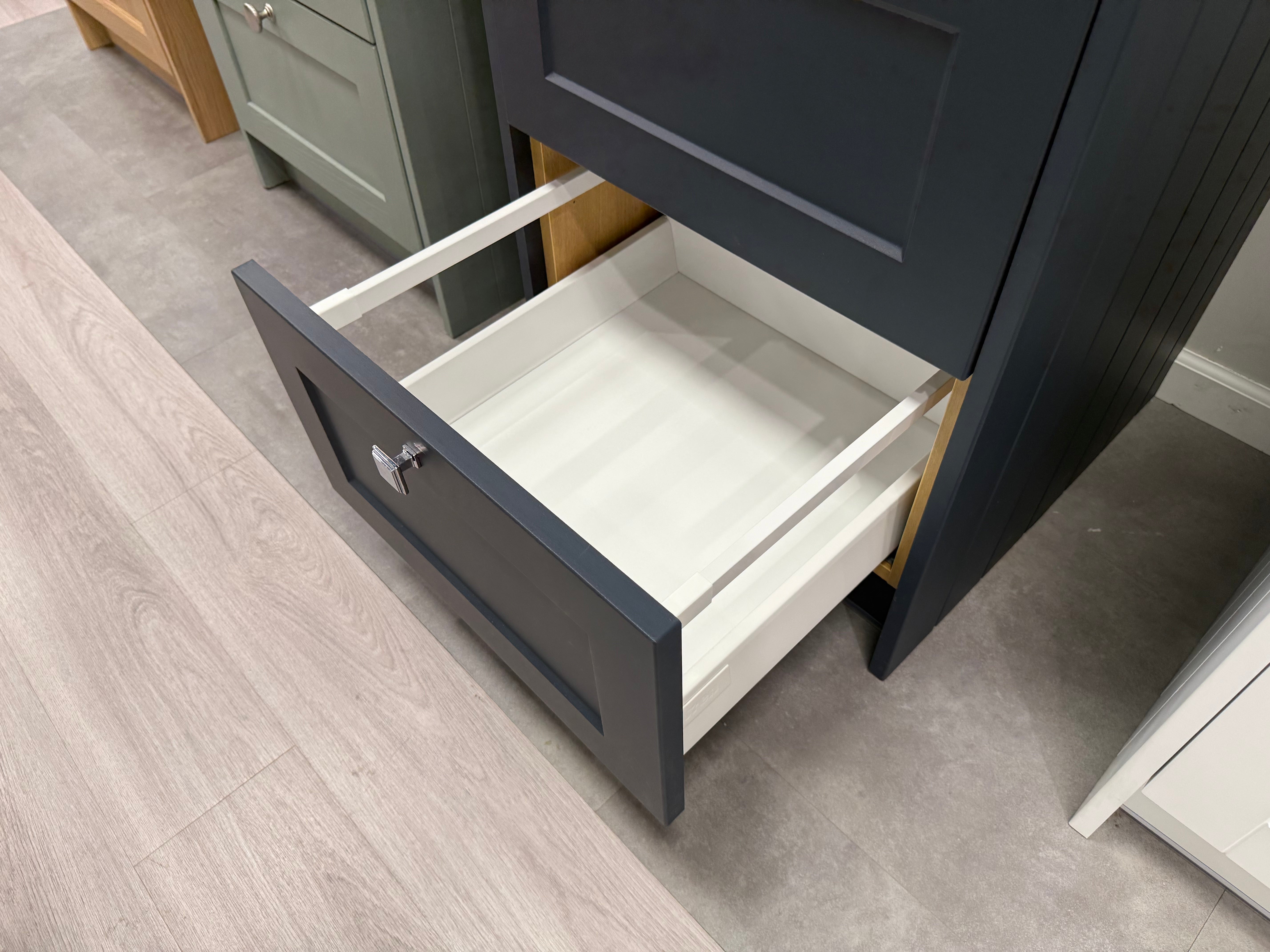 Shaker Chelsea Navy Blue Matte Base and Upper Cabinets