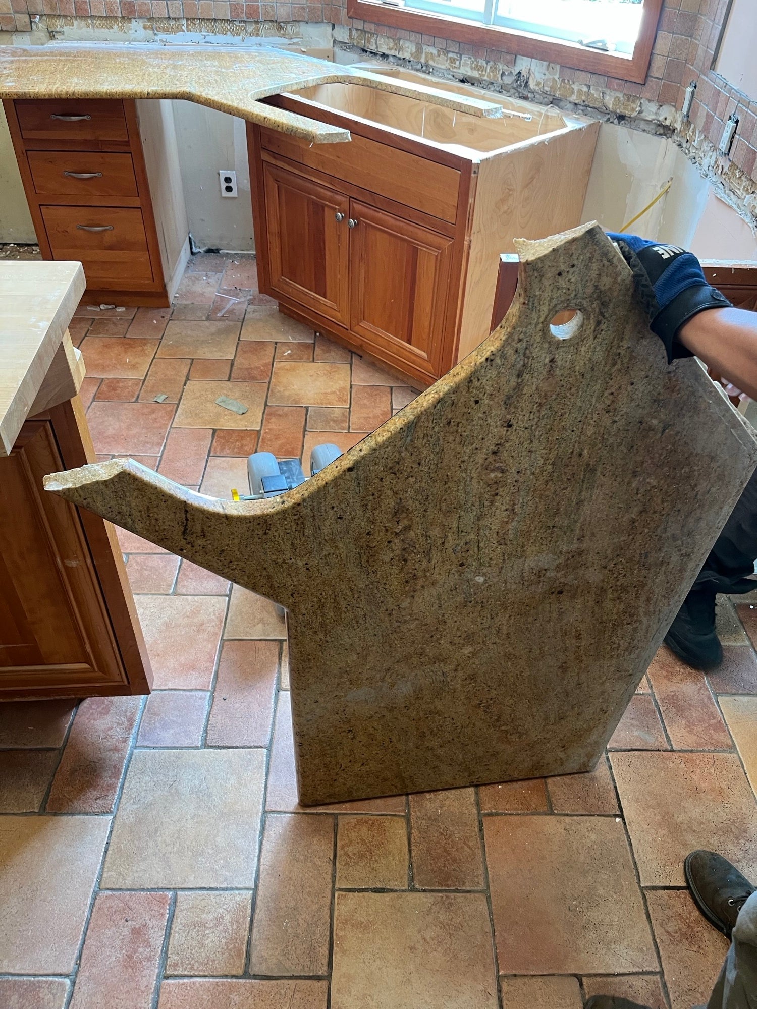 Traditional Wooden Kitchen with Island and Appliances featuring 48" Viking Range