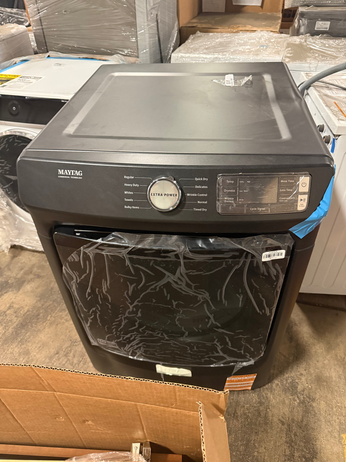 Maytag 27 inch 7.3 cu ft front load electric dryer MED5630MBK in metallic slate