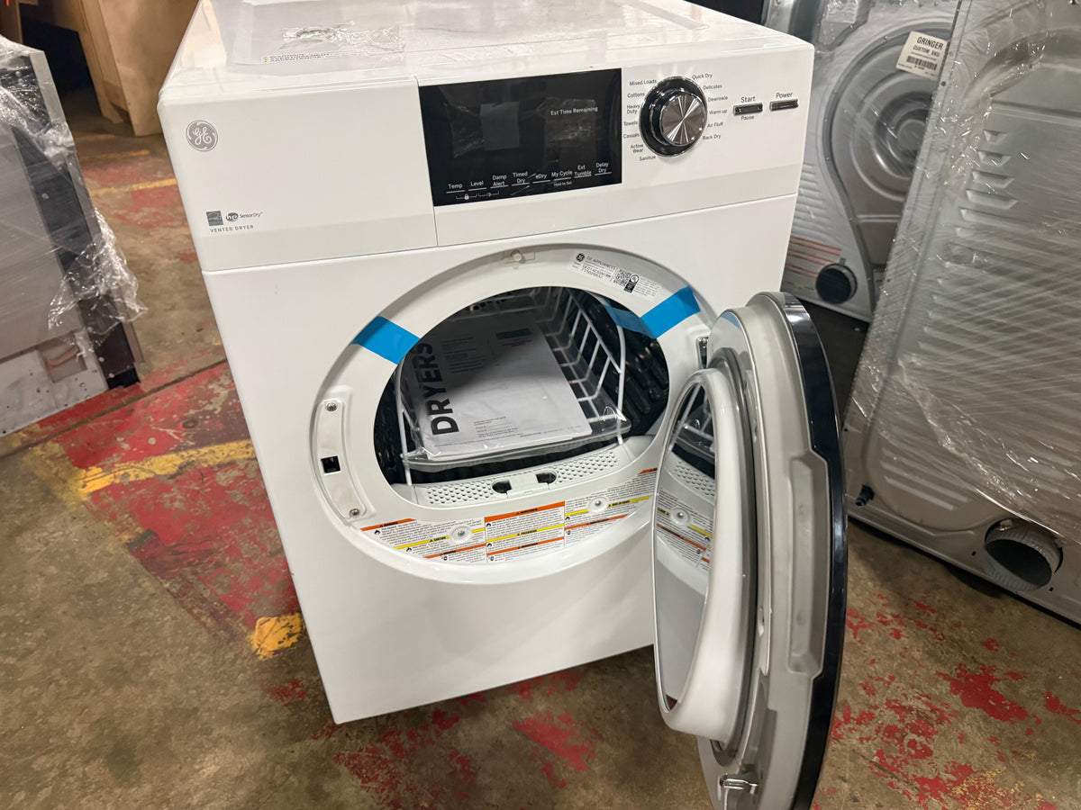 GE GFD14ESSNWW 24" White Electric Dryer