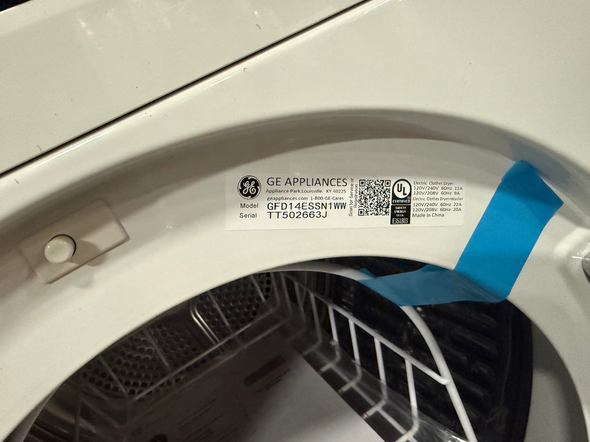 GE GFD14ESSNWW 24" White Electric Dryer