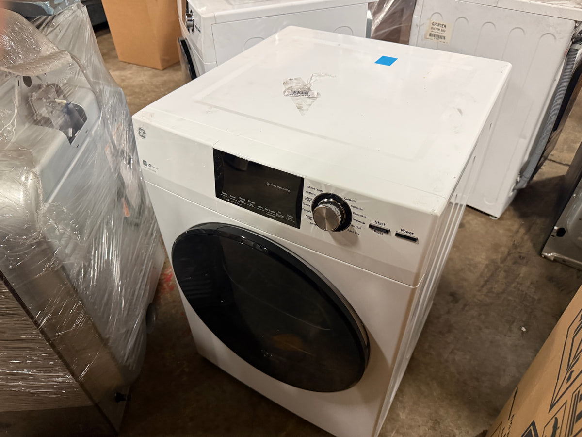 Space saving stackable laundry appliance with stainless steel interior drum