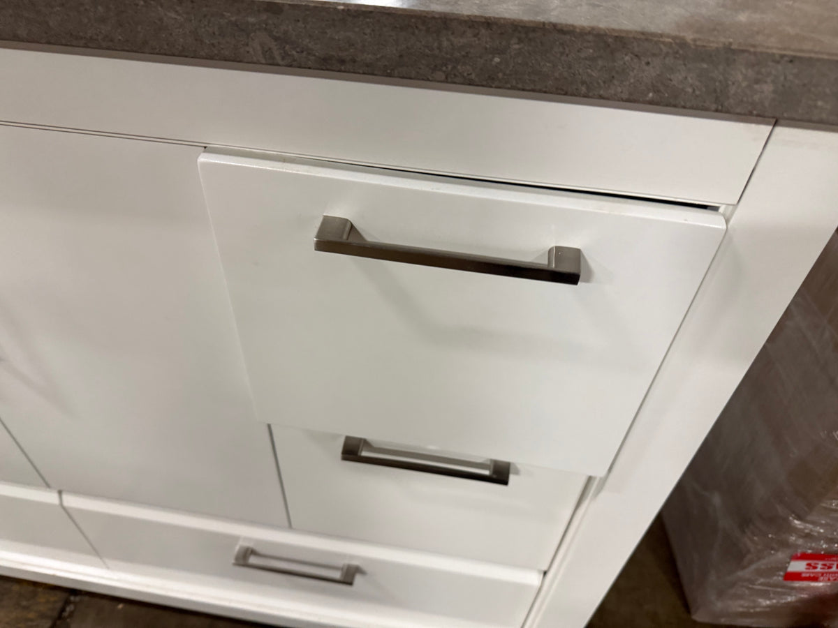 Custom 49.5" Transitional White Freestanding Single Vanity
