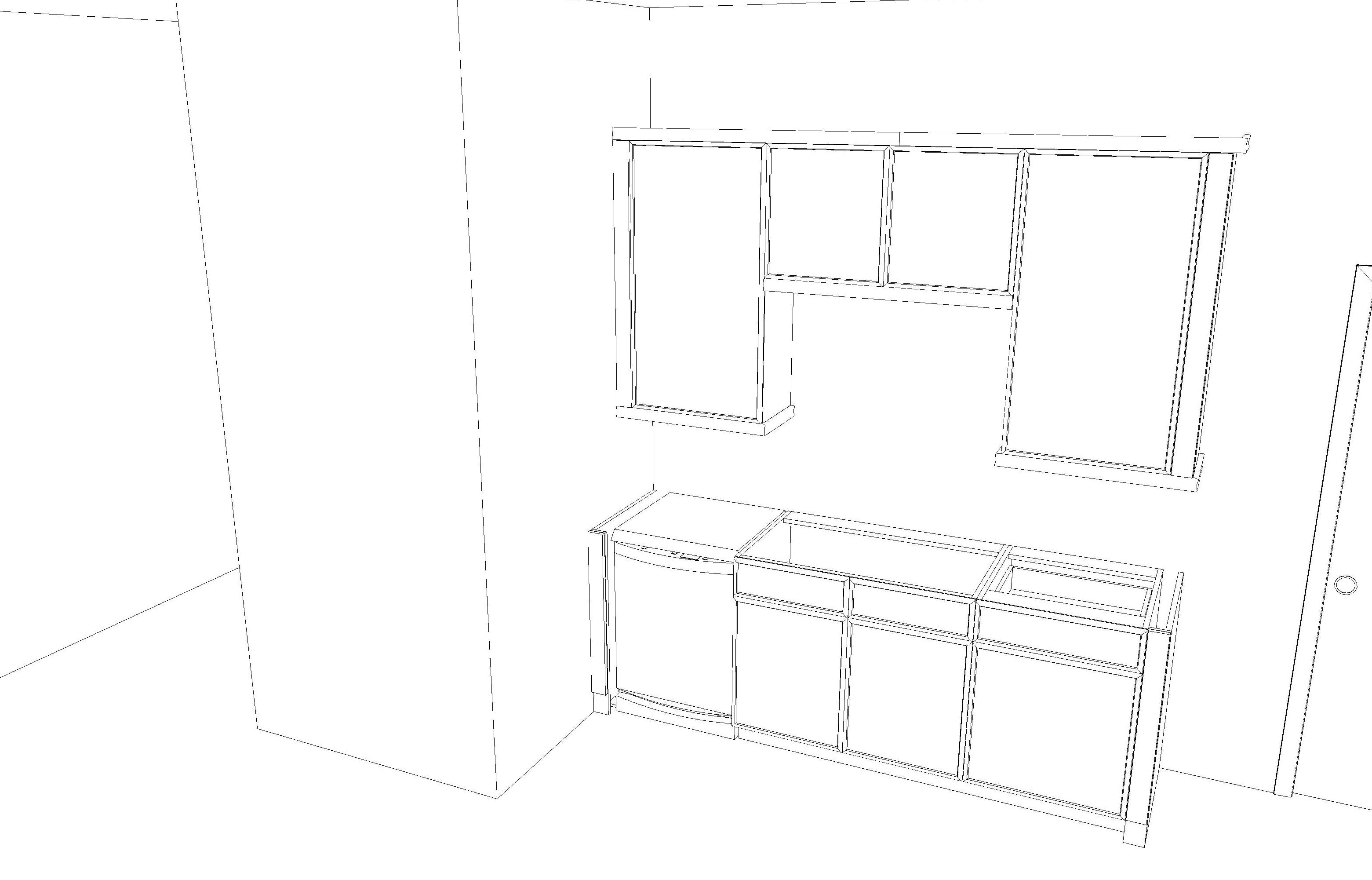 Omega Transitional Magnolia Stained Maple Kitchen with Island and Butler's Pantry - Cabinetry Only