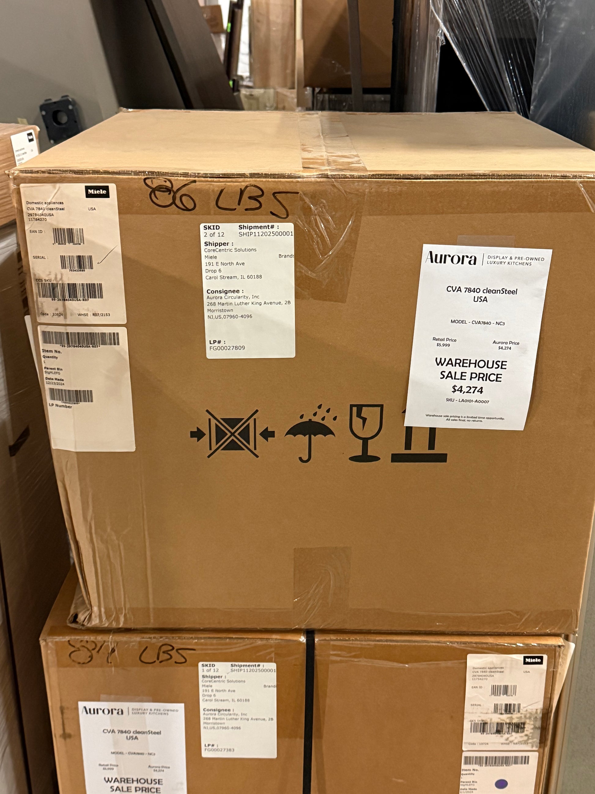 Miele Certified CVA7840 24" Clean Touch Steel Built-In Non-Plumbed Smart Coffee System