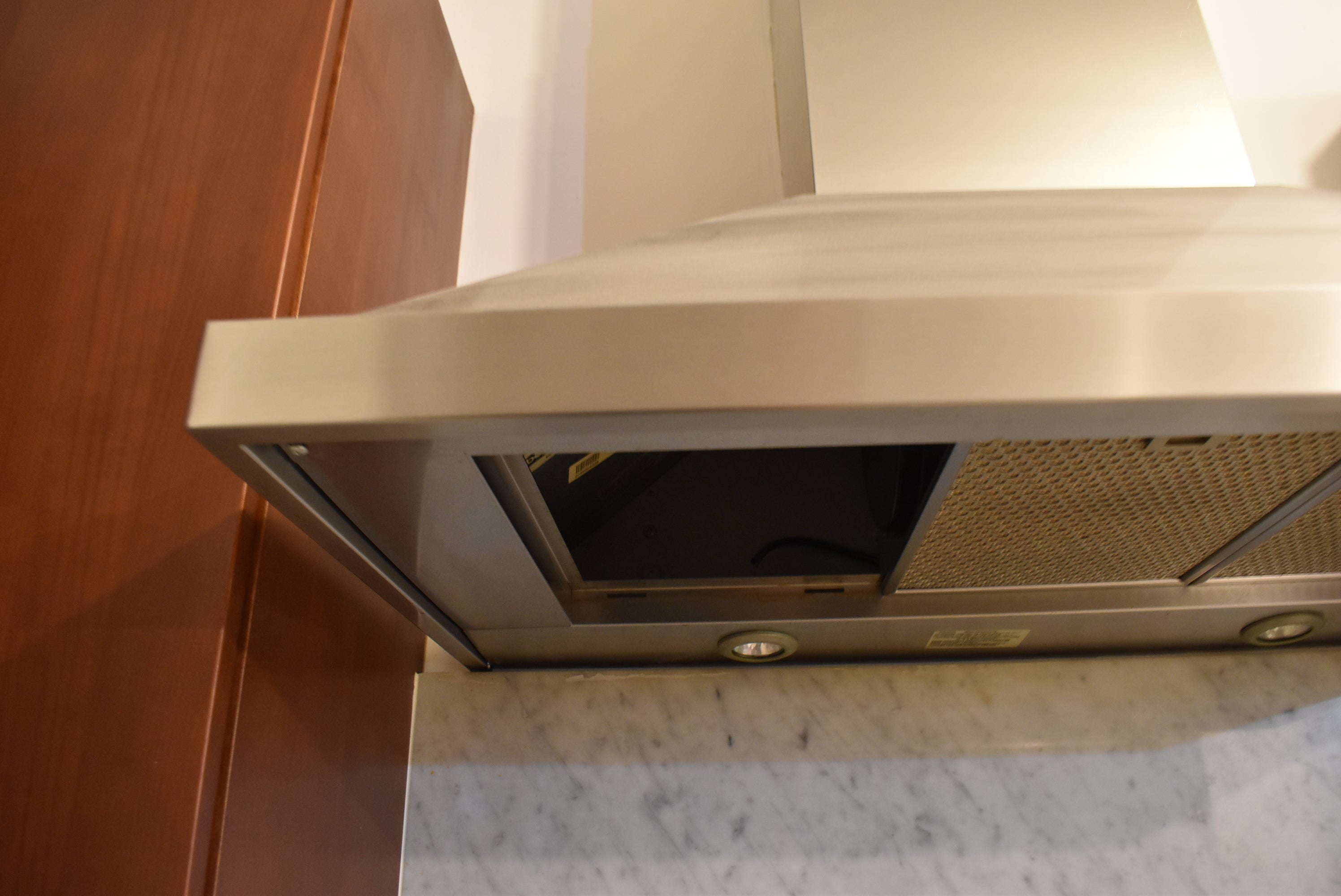 Poggenpohl Brown Toned Transitional Kitchen with Marble Countertops and Appliances