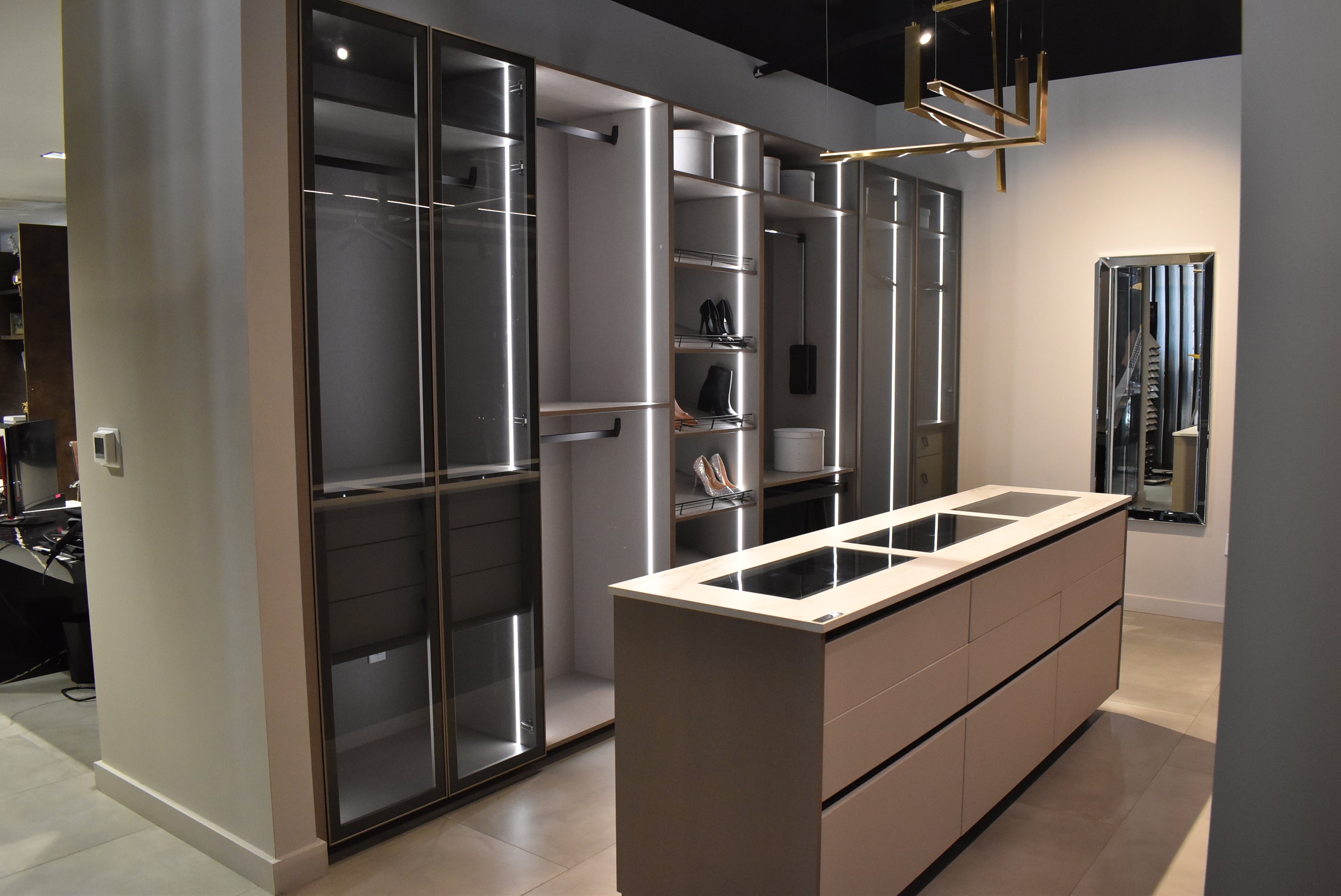 Azzurri Casa Modern Complete Closet System with Island