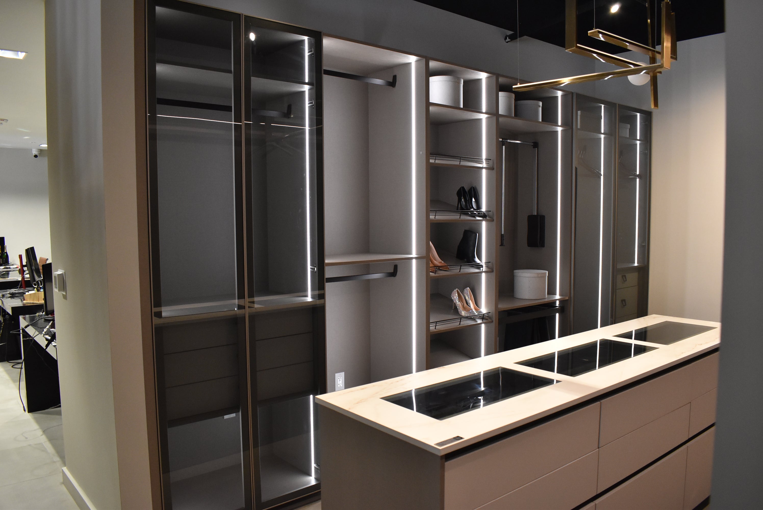Azzurri Casa Modern Complete Closet System with Island